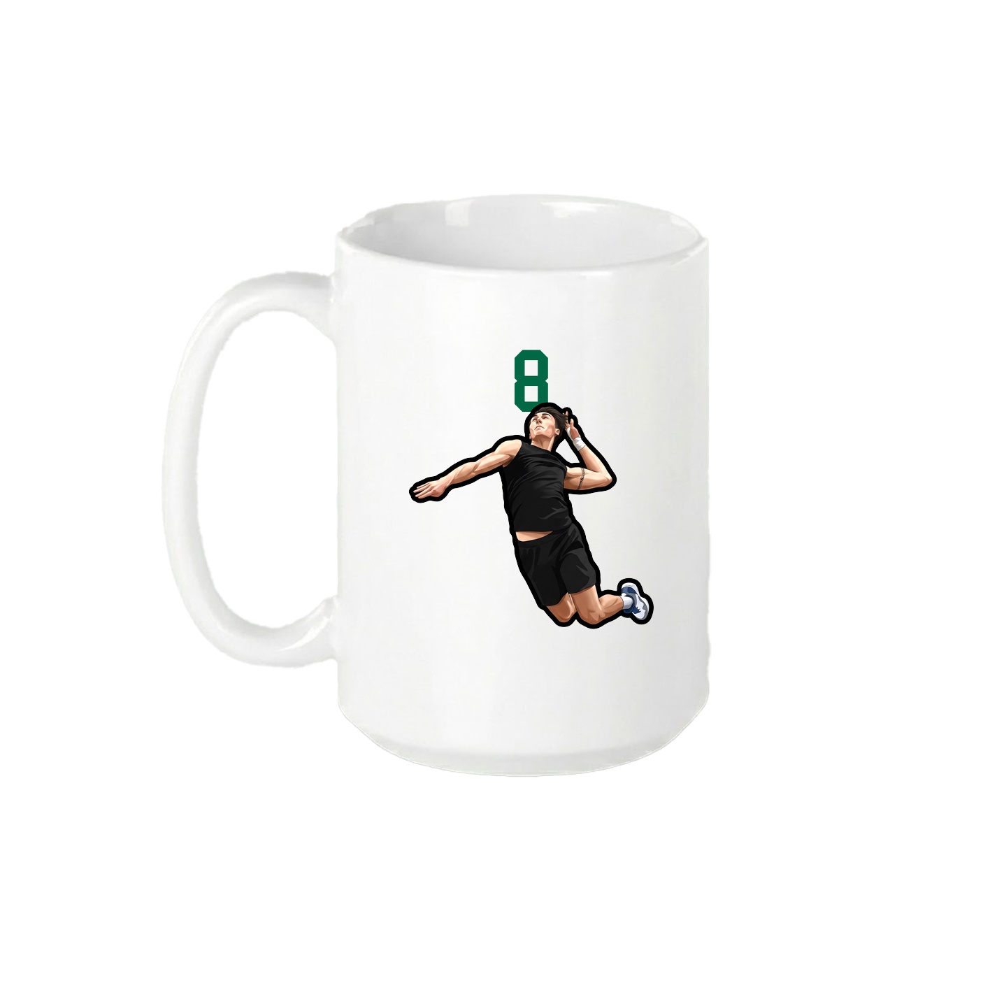 15oz Coffee Mug — Number Top in White