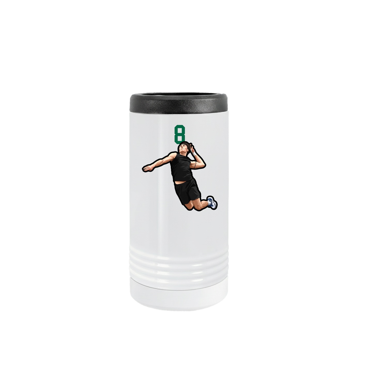 Slim Beverage Holder — Number Top in White