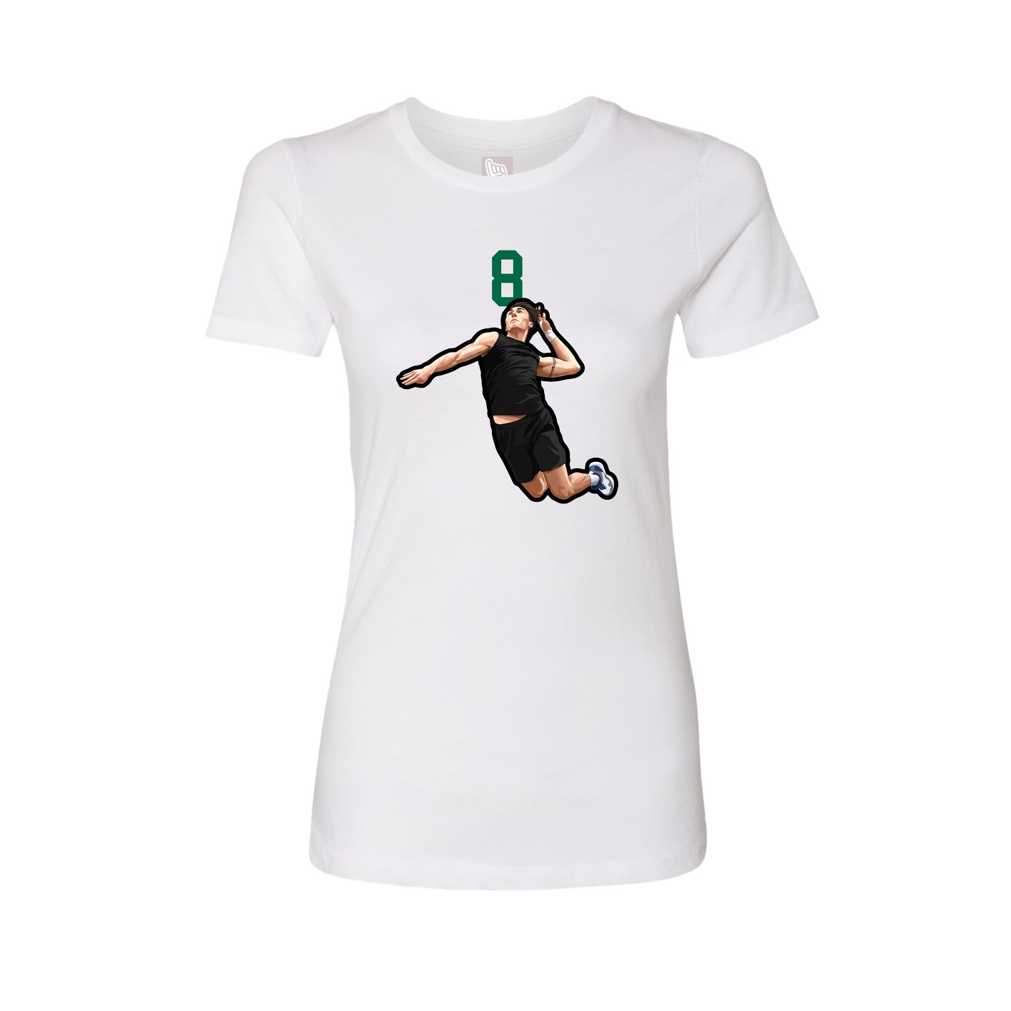 Womens Tee — Number Top in White