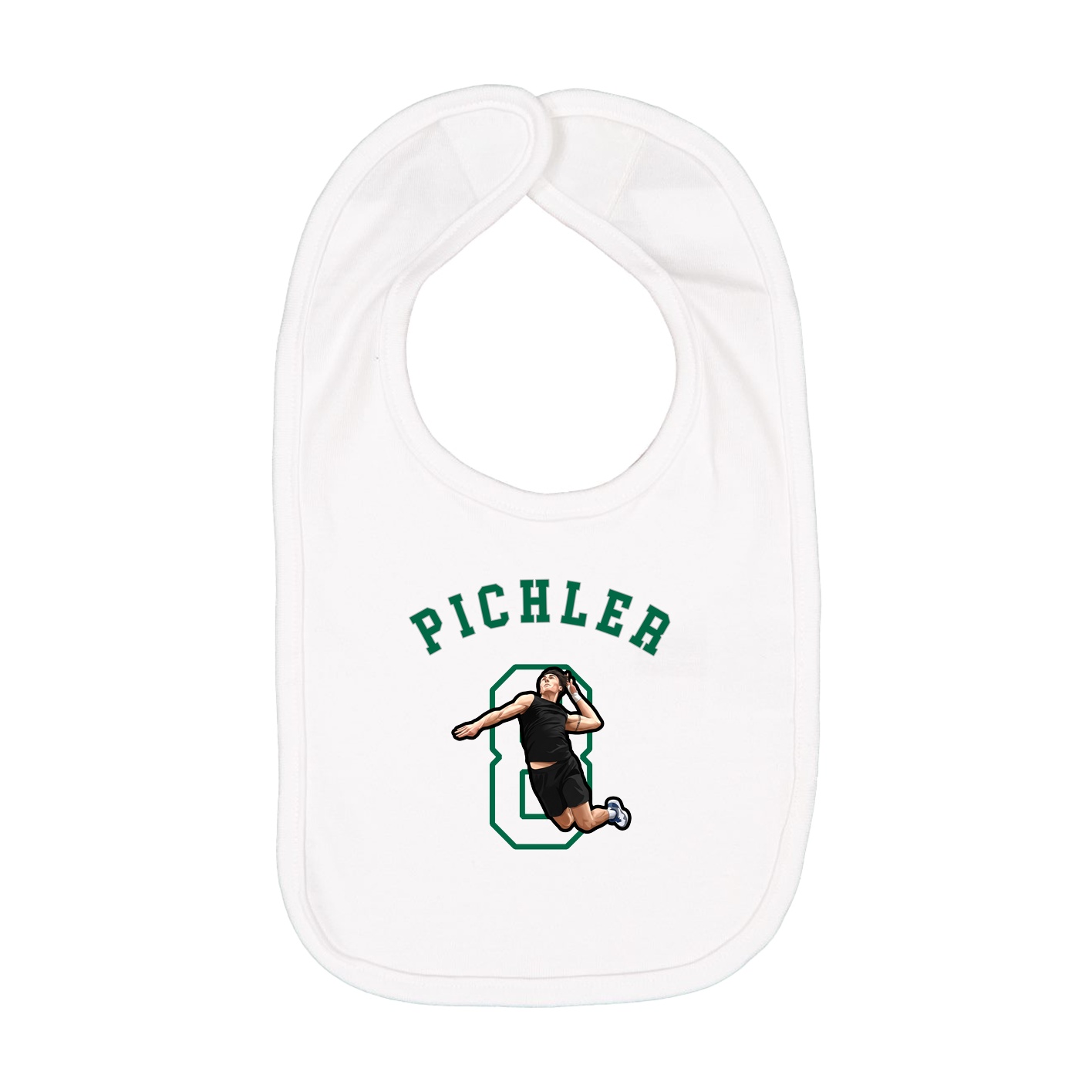 Infant Bib — Shirsey Arch in White