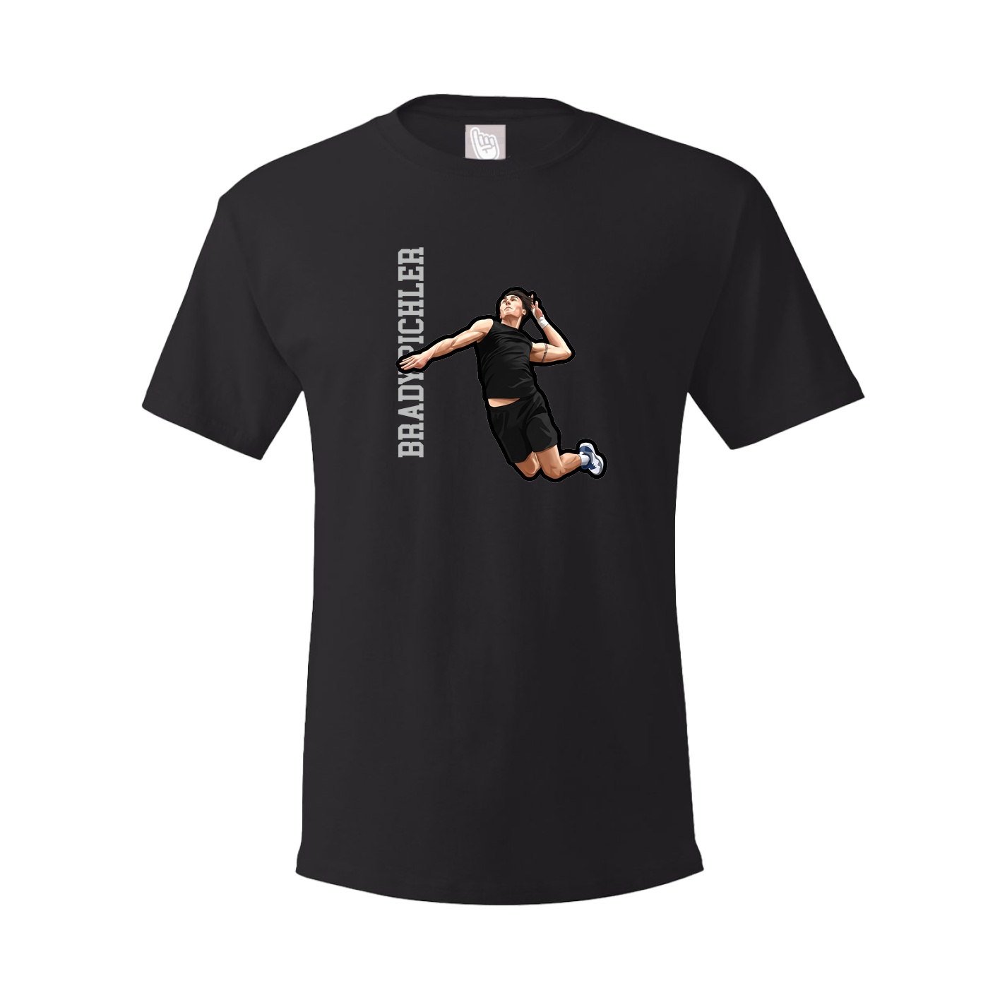 Youth Tee — Name Vertical in Black