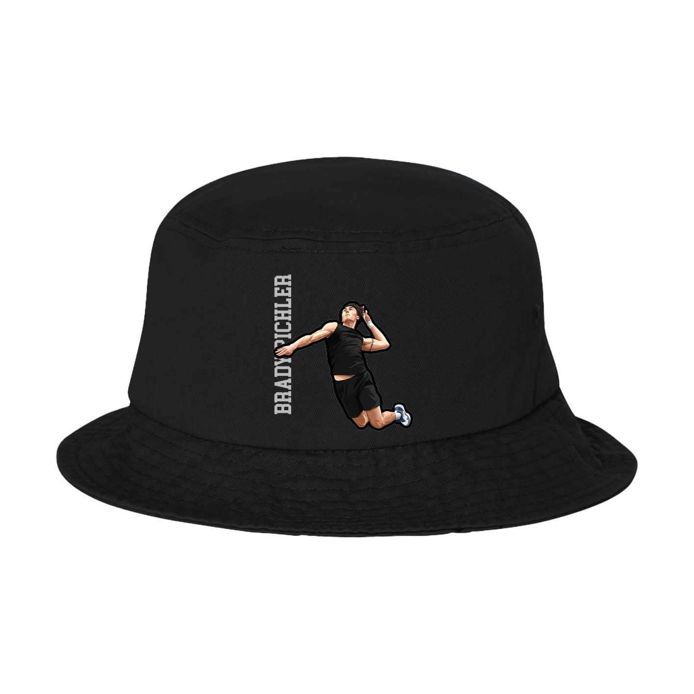 Bucket Cap — Name Vertical in Black