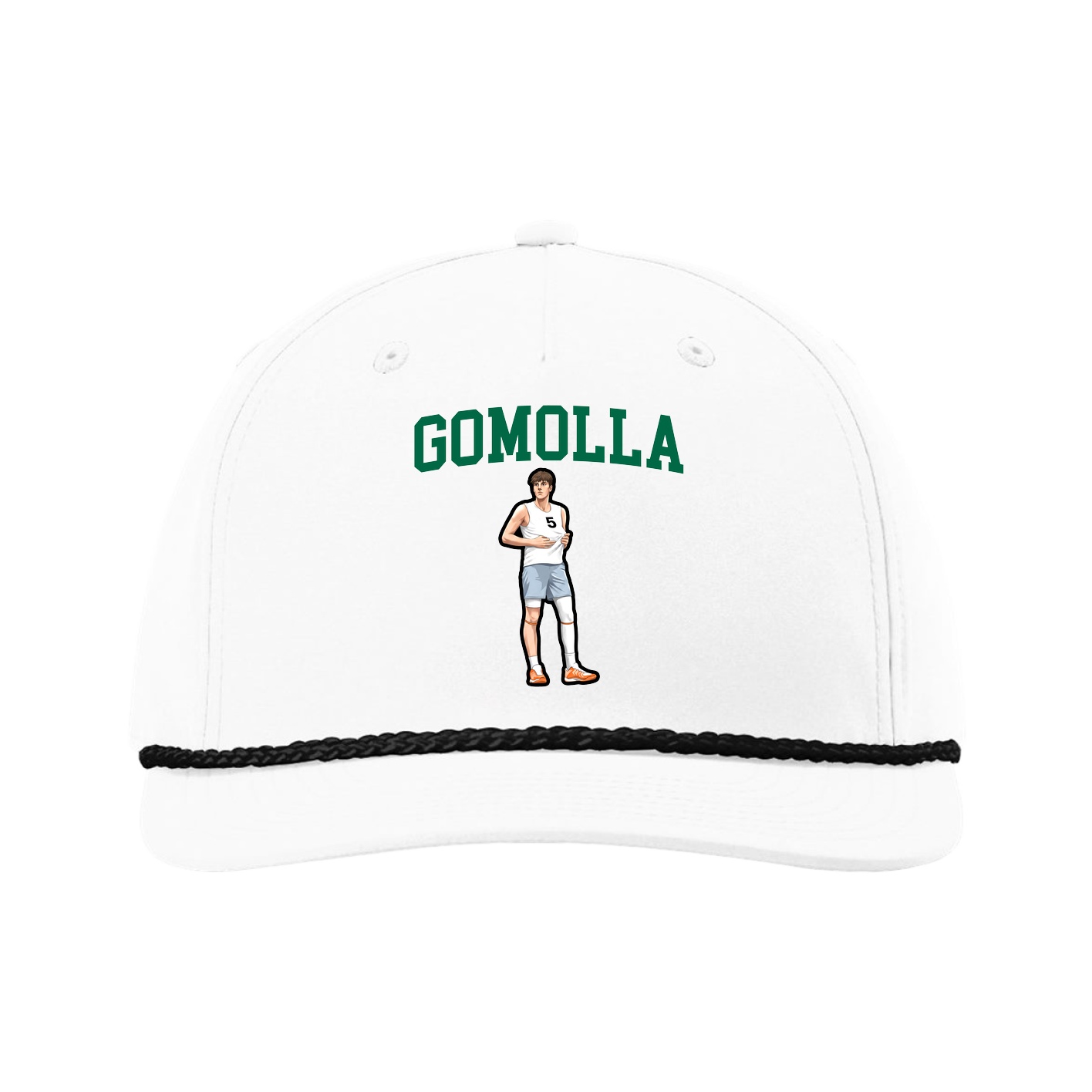 Five-Panel Classic Rope Cap — Shirsey in White