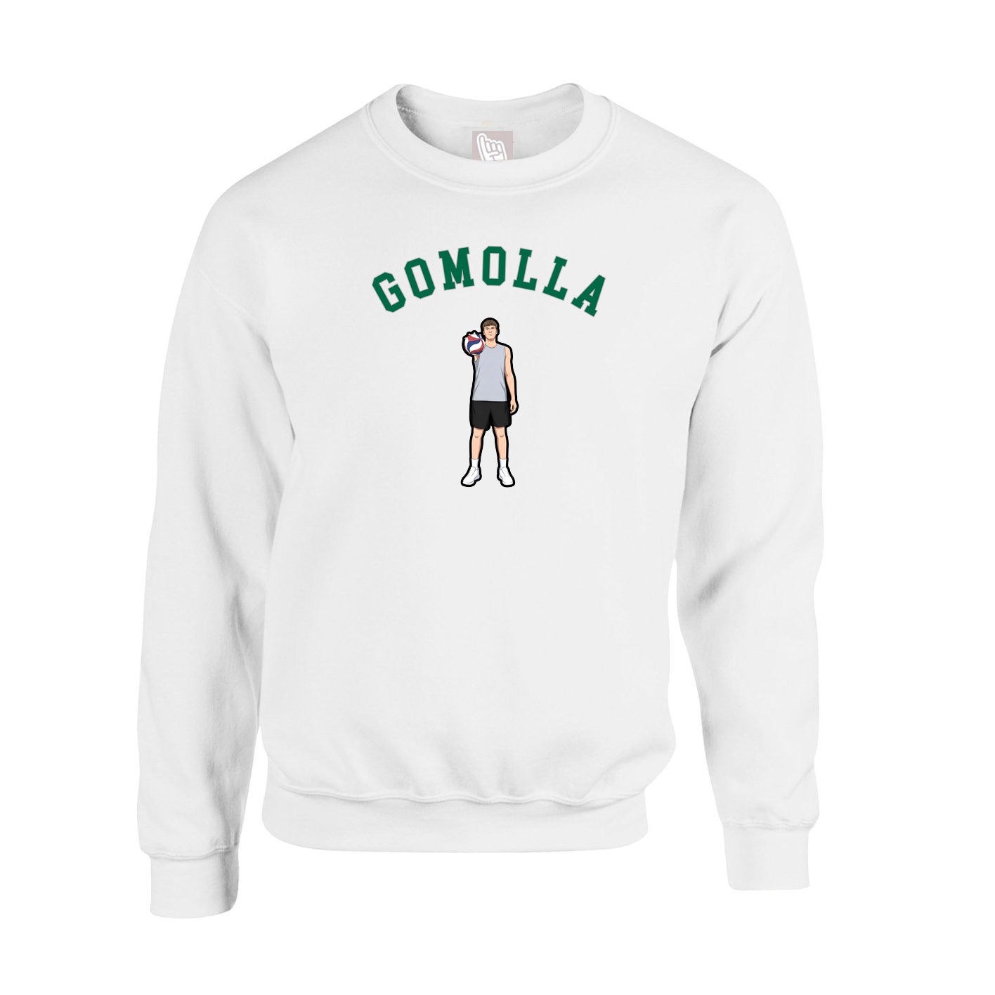 Fleece Crew — Shirsey Arch in White