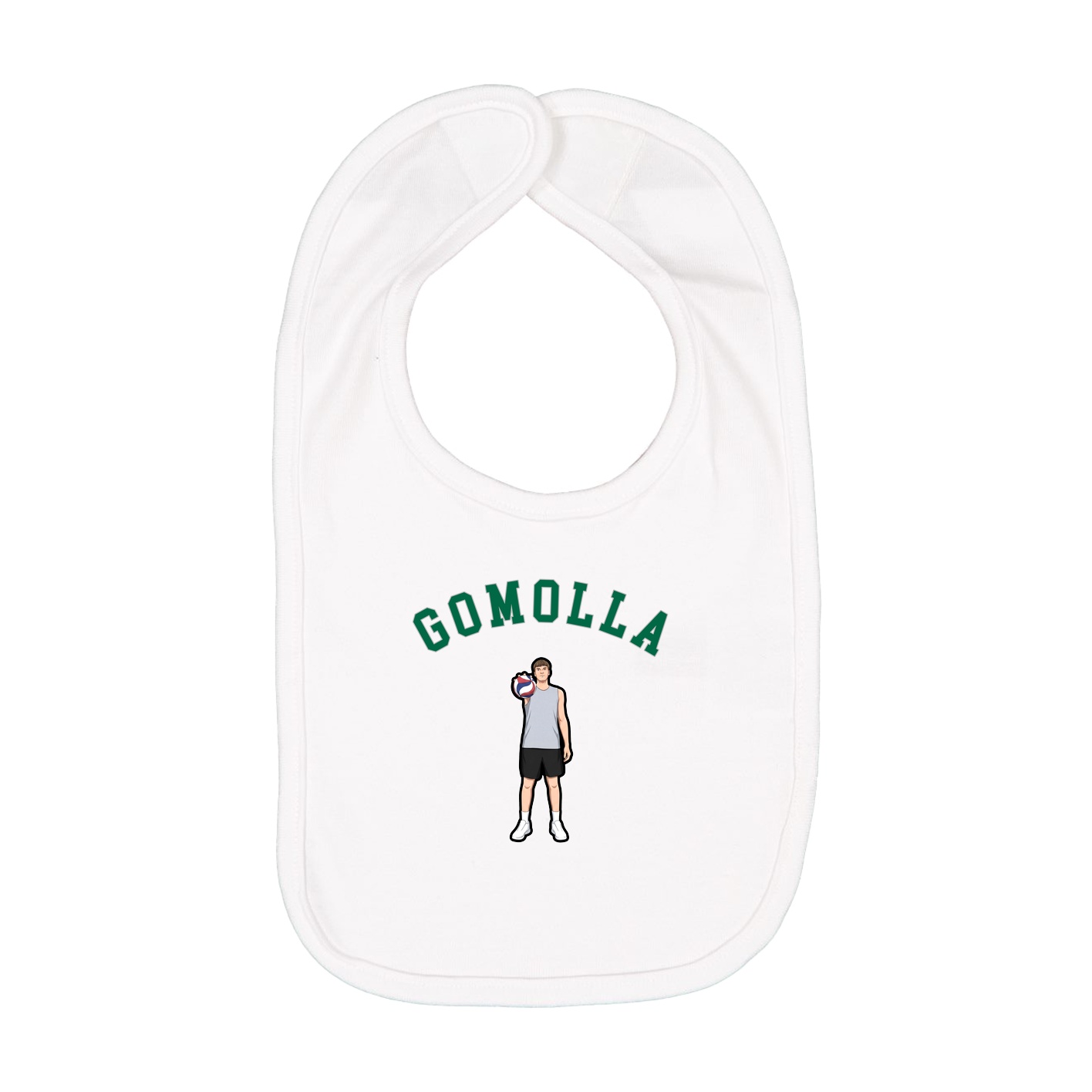 Infant Bib — Shirsey Arch in White