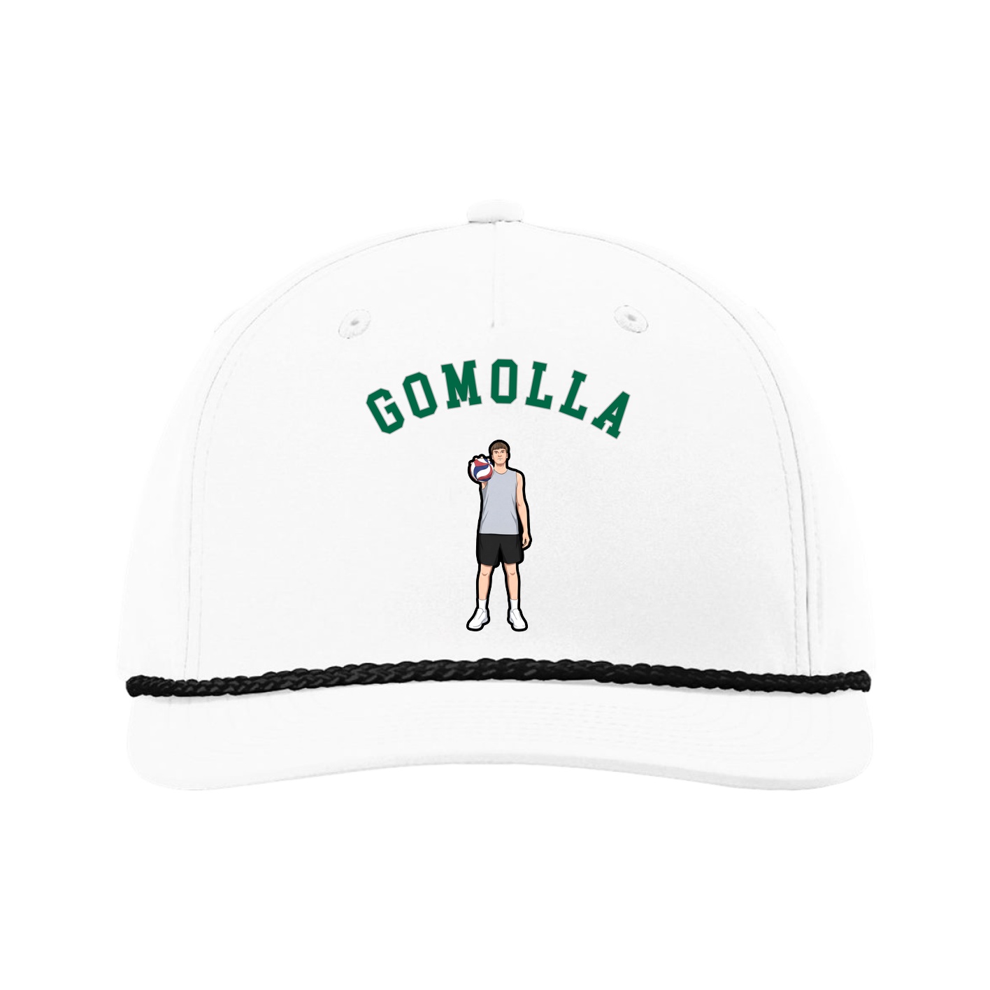 Five-Panel Classic Rope Cap — Shirsey Arch in White