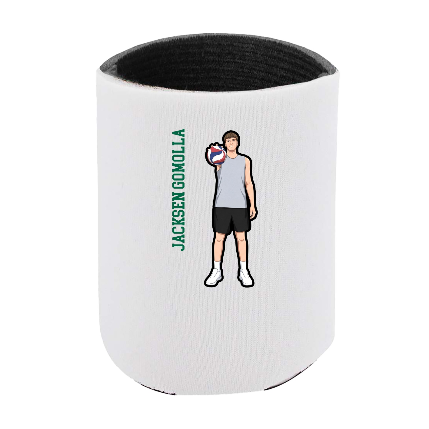 Can Holder — Name Vertical in White