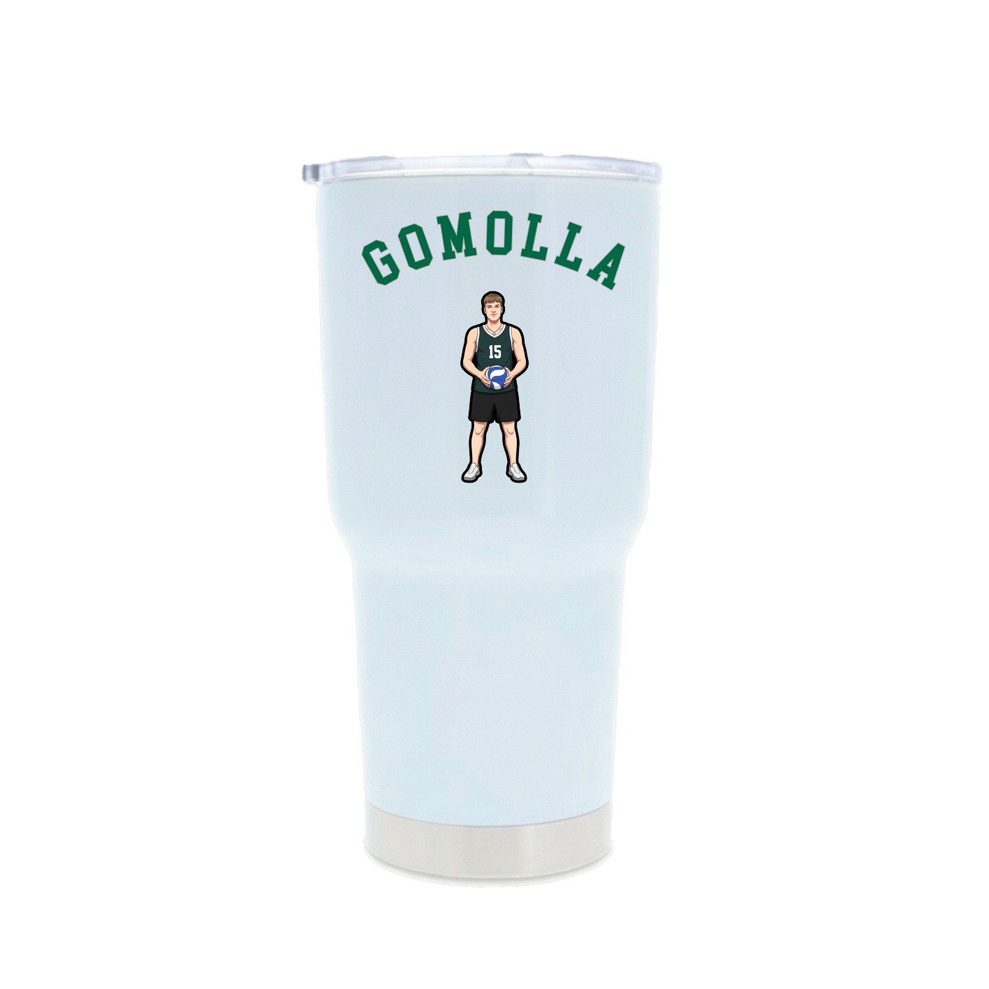 30oz Stainless Steel Tumbler — Shirsey Arch in White