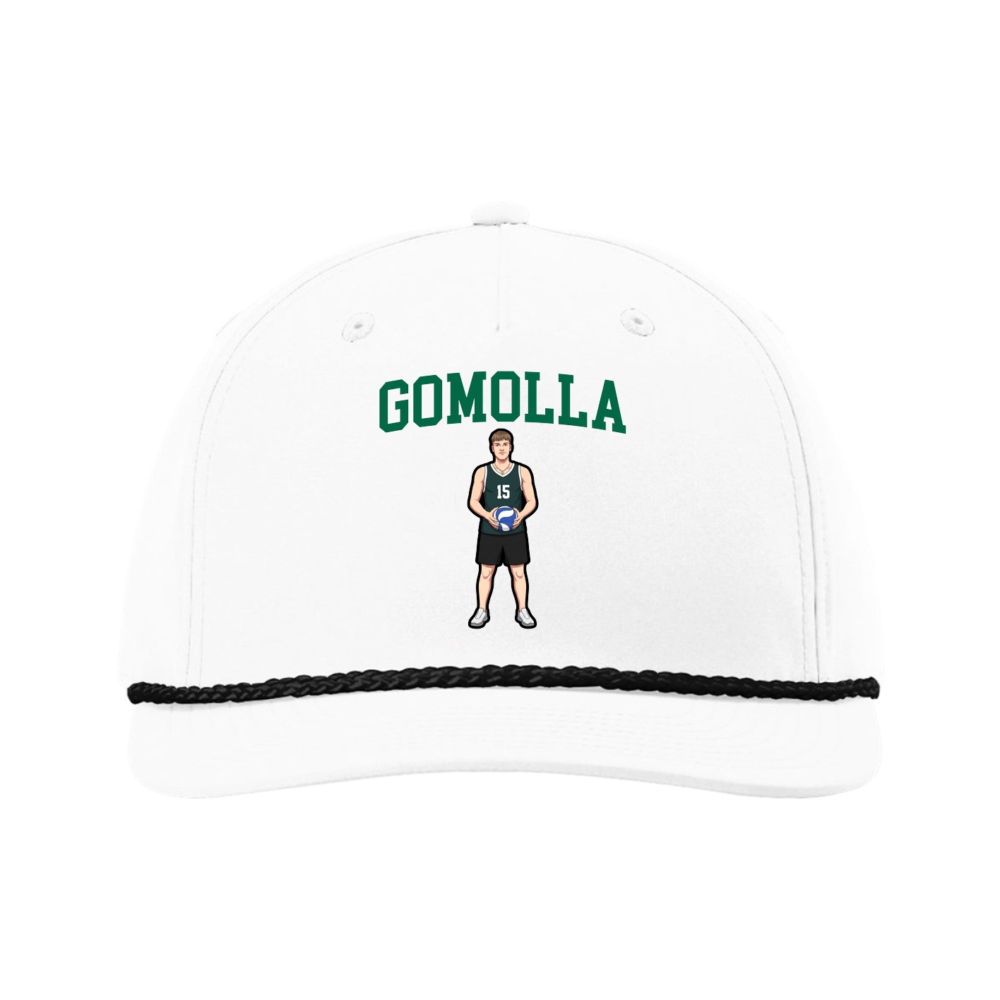Five-Panel Classic Rope Cap — Shirsey in White