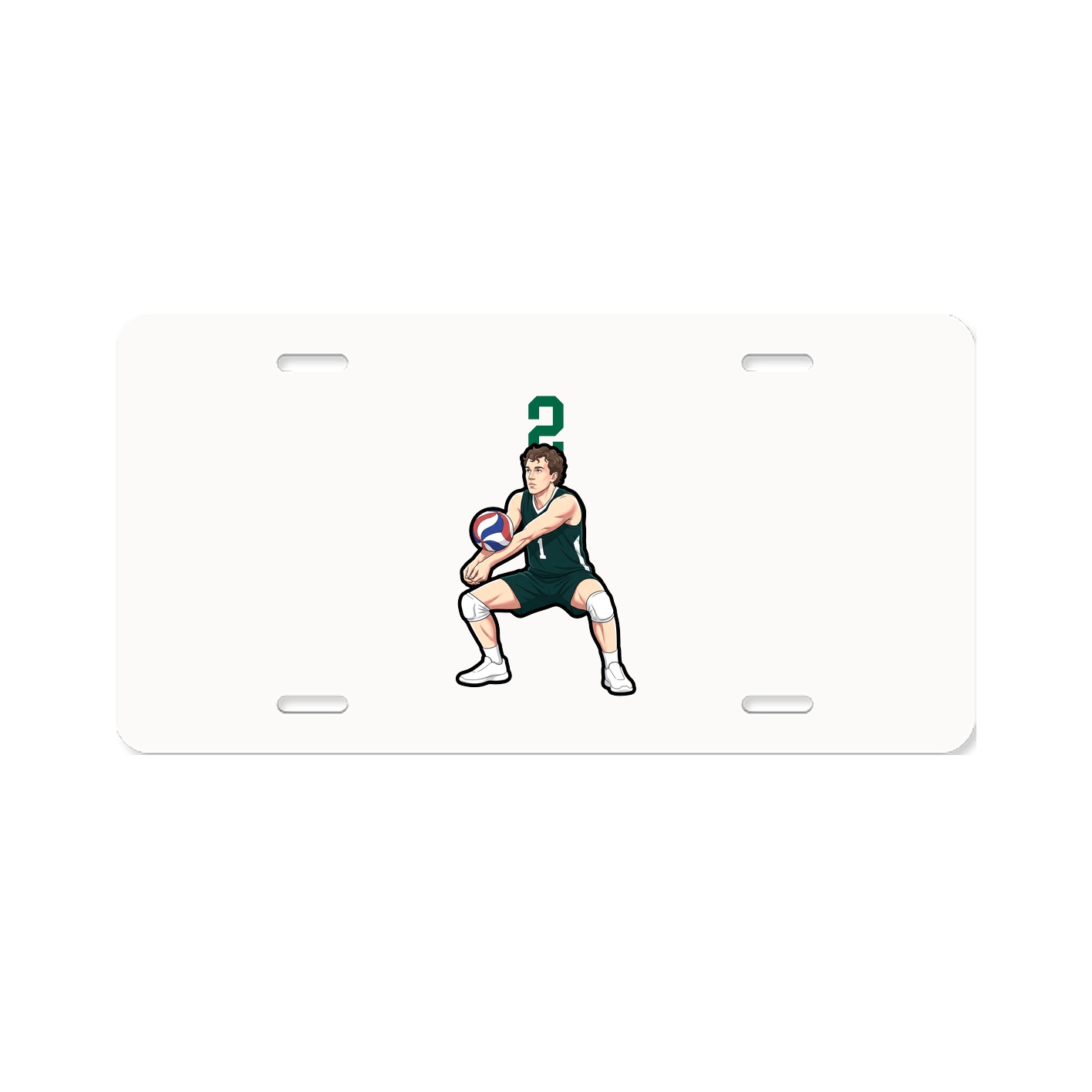 License Plate — Number Top in Classic