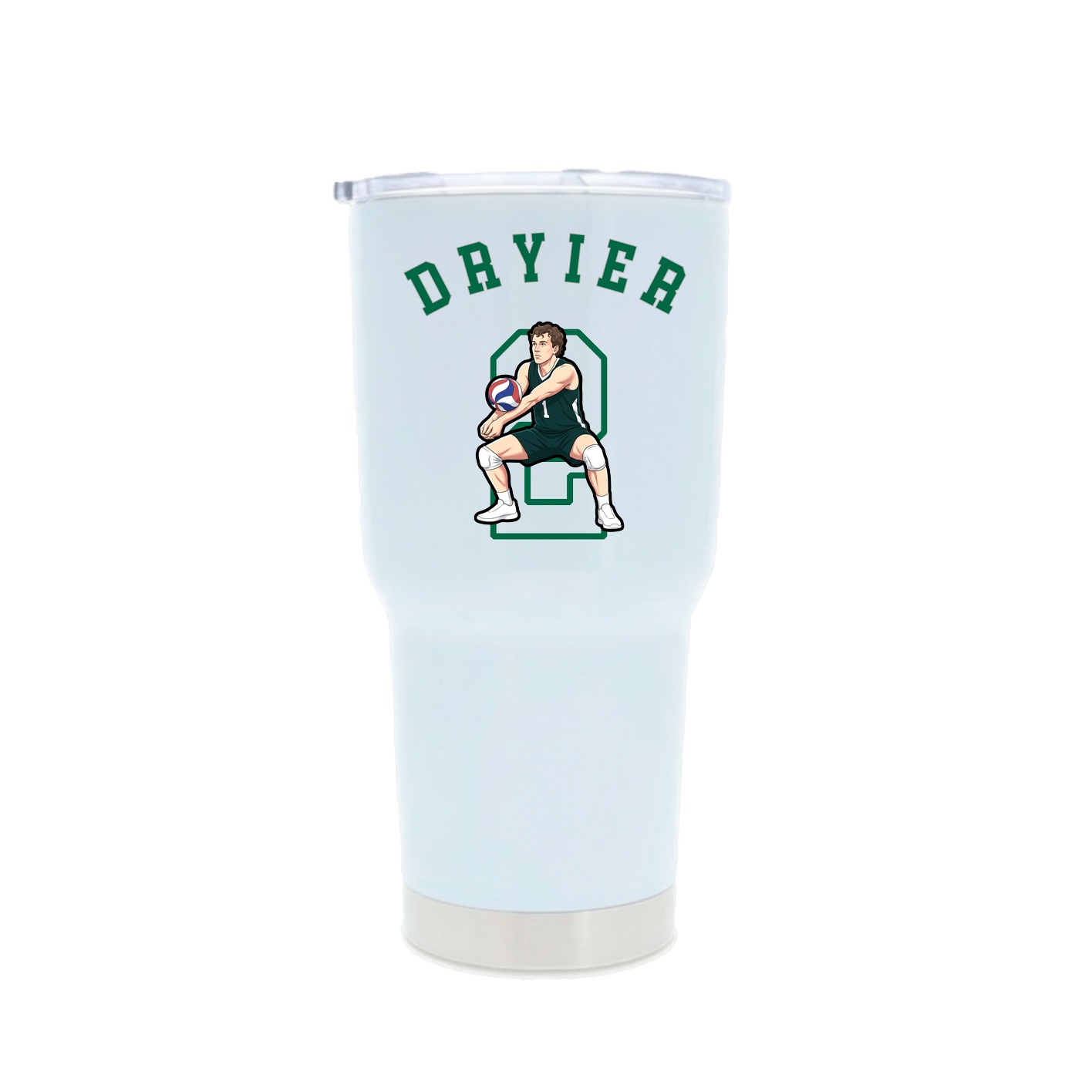 30oz Stainless Steel Tumbler — Shirsey Arch in White