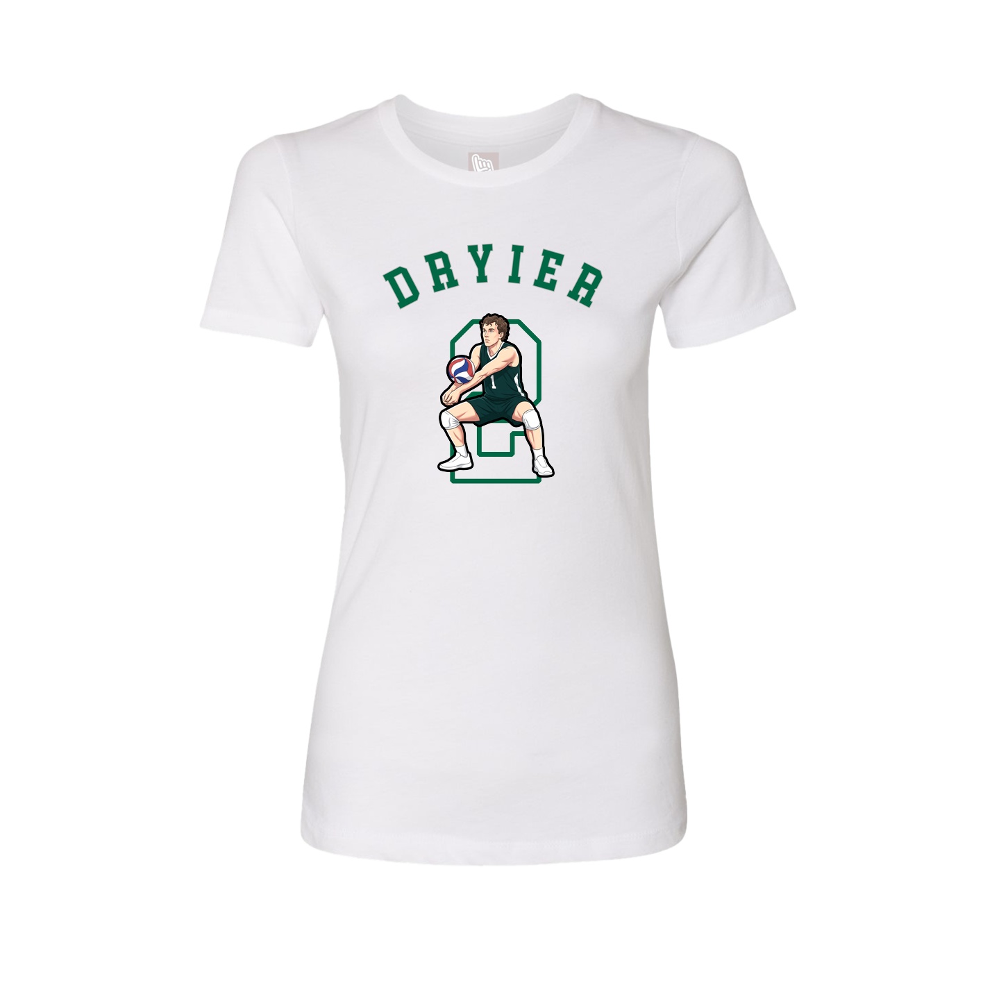Fitted Women's Tee — Shirsey Arch in White