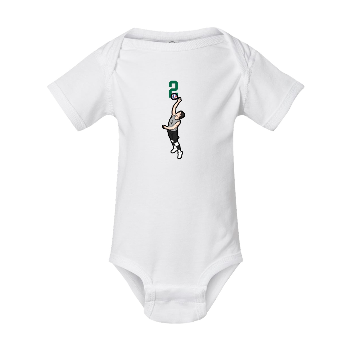 Baby Onesie — Number Top in White
