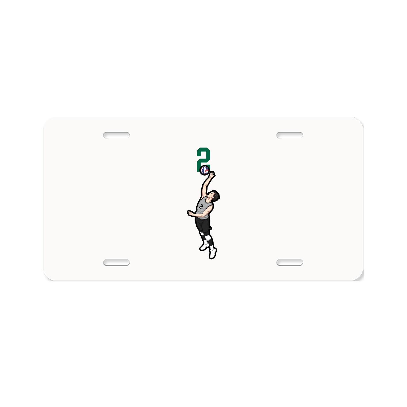 License Plate — Number Top in Classic