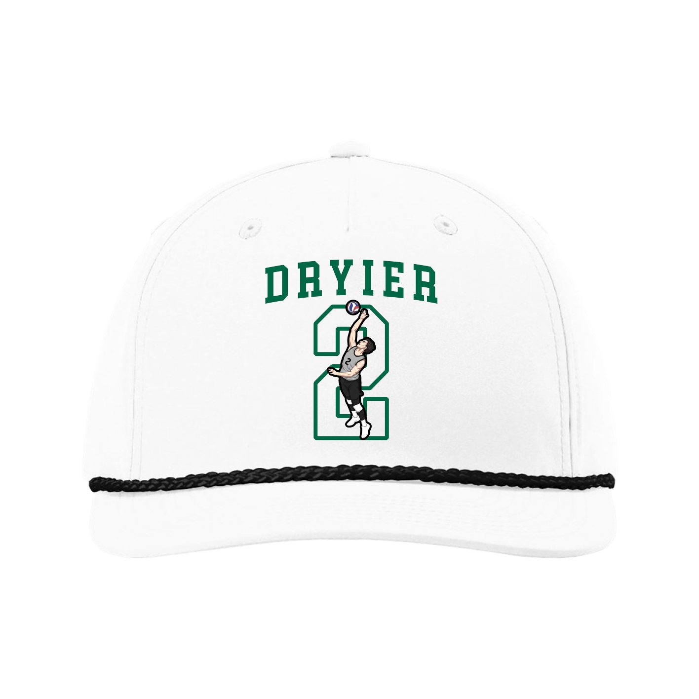 Five-Panel Classic Rope Cap — Shirsey in White