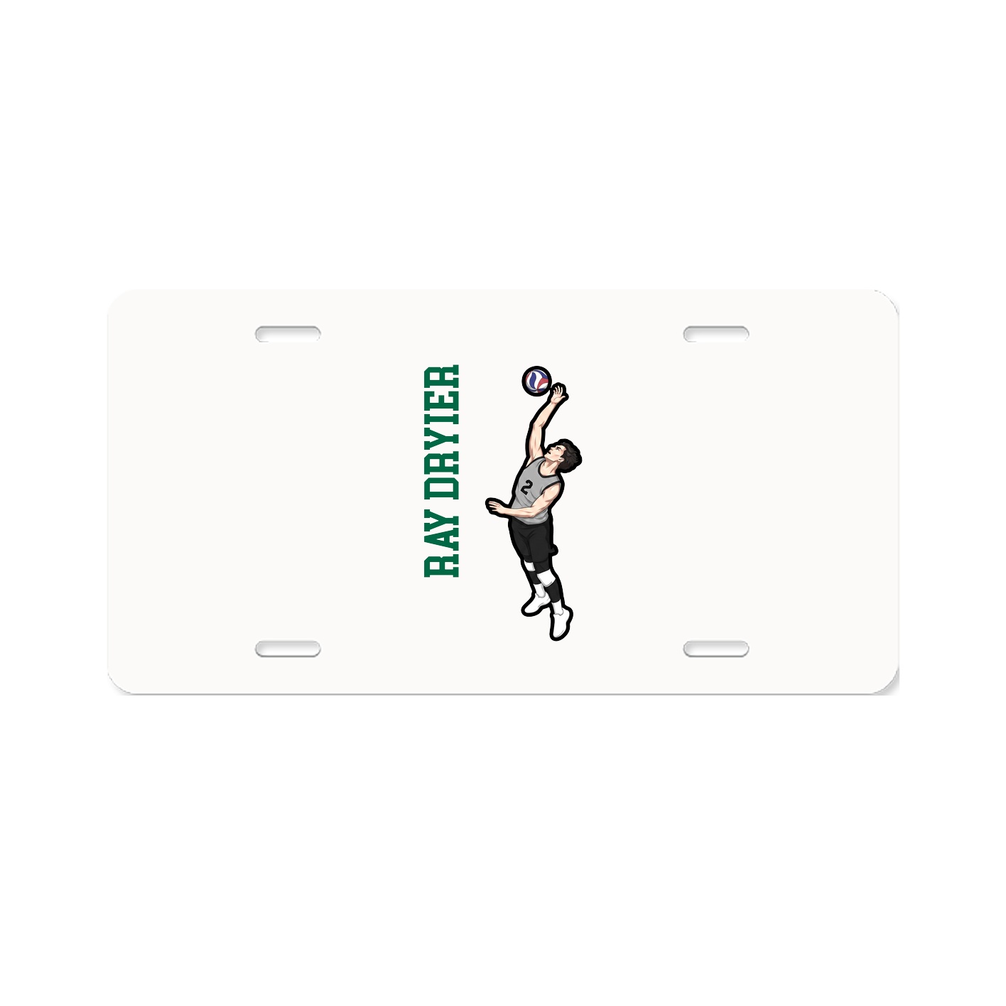 License Plate — Name Vertical in Classic