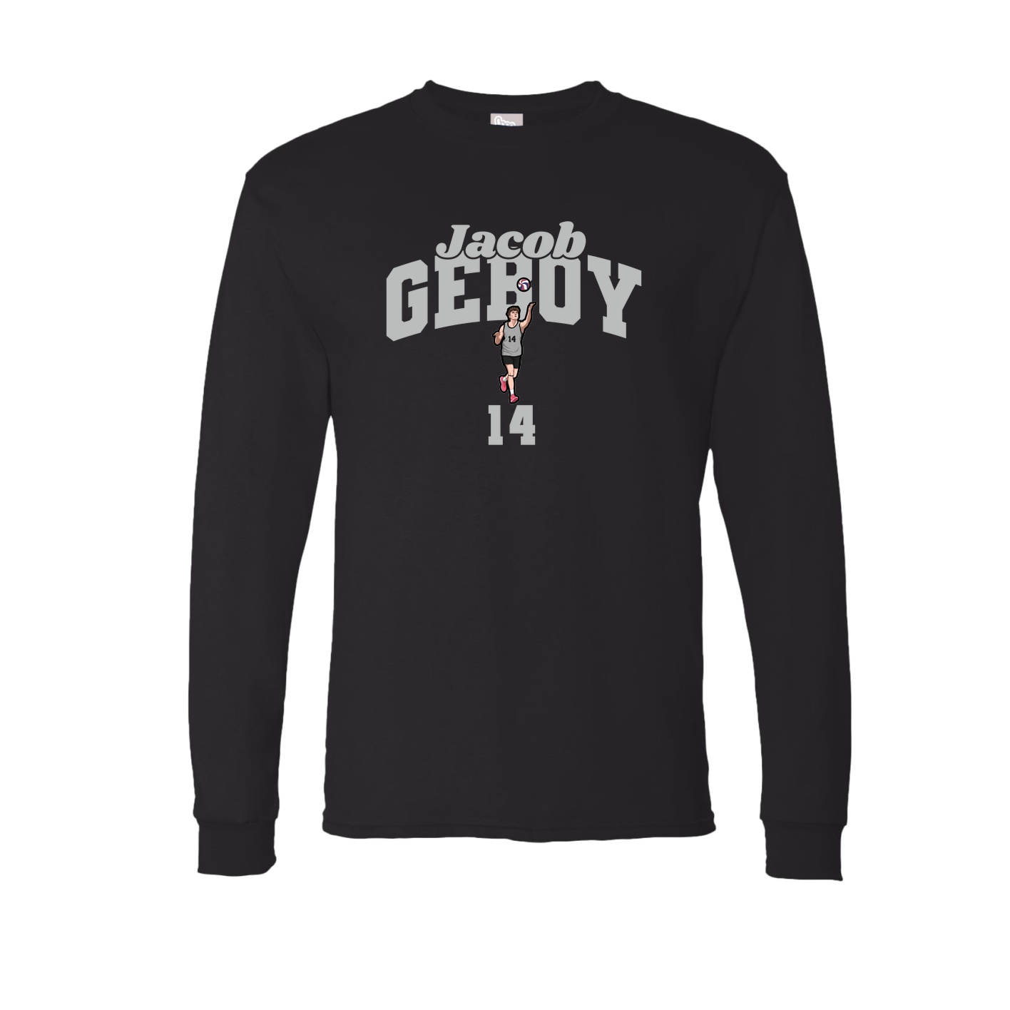 Long Sleeve Tee — Signature Arch in Black
