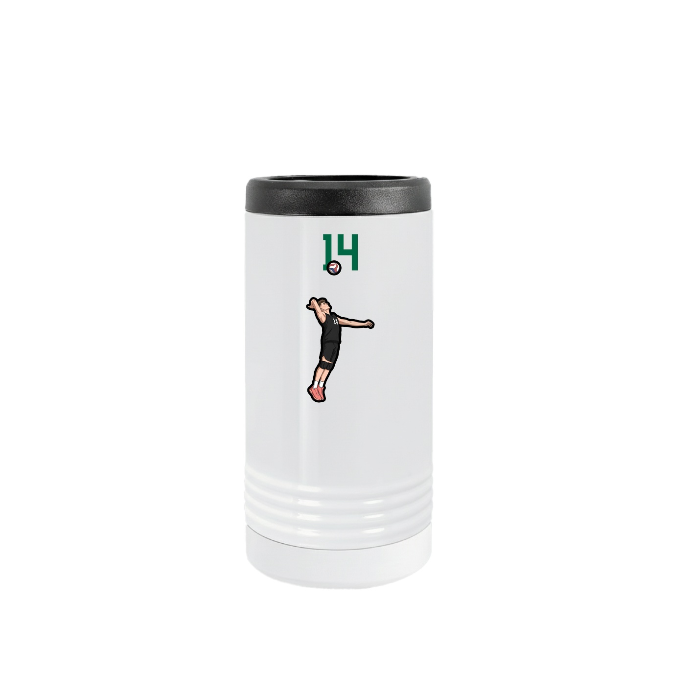 Slim Beverage Holder — Number Top in White