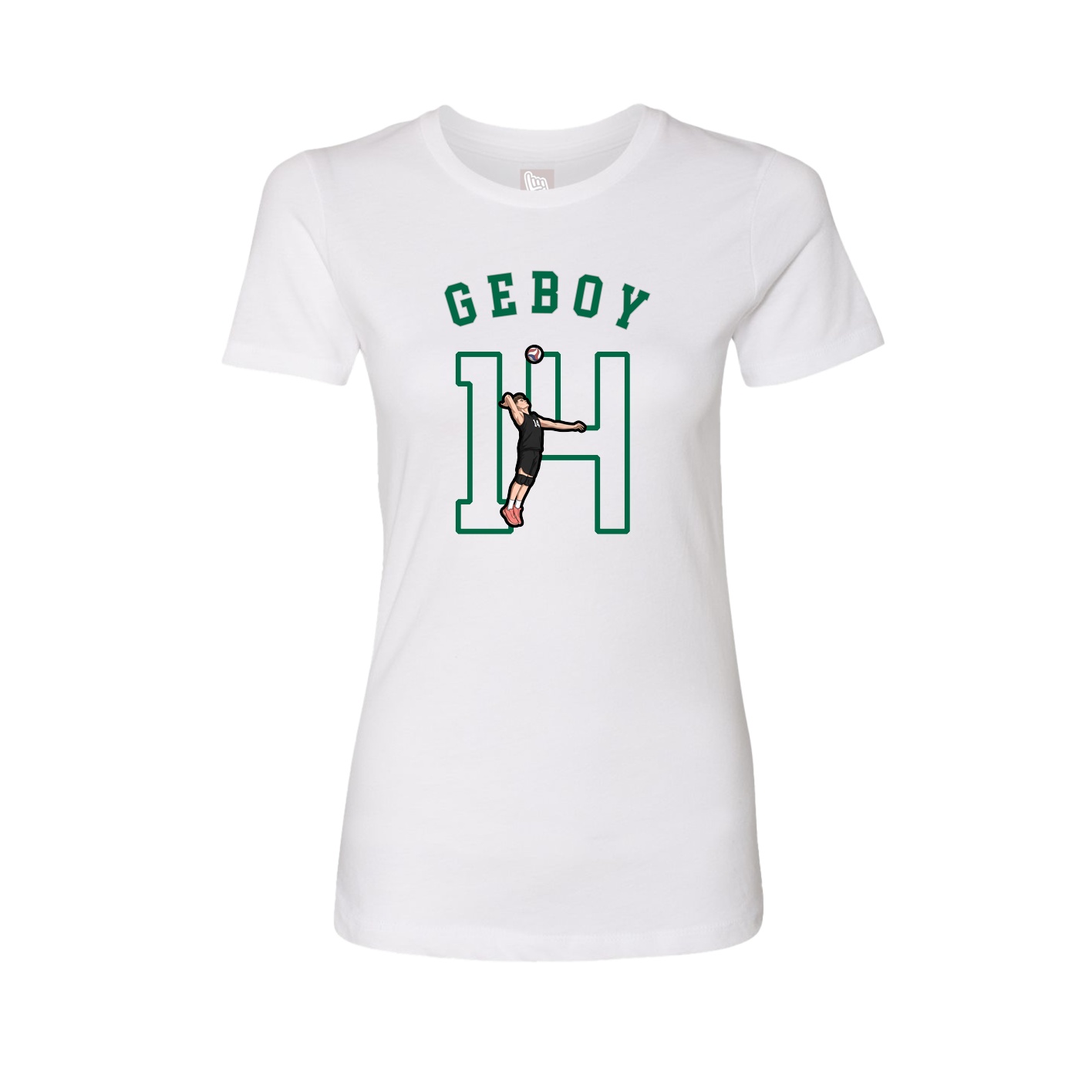 Fitted Women's Tee — Shirsey Arch in White