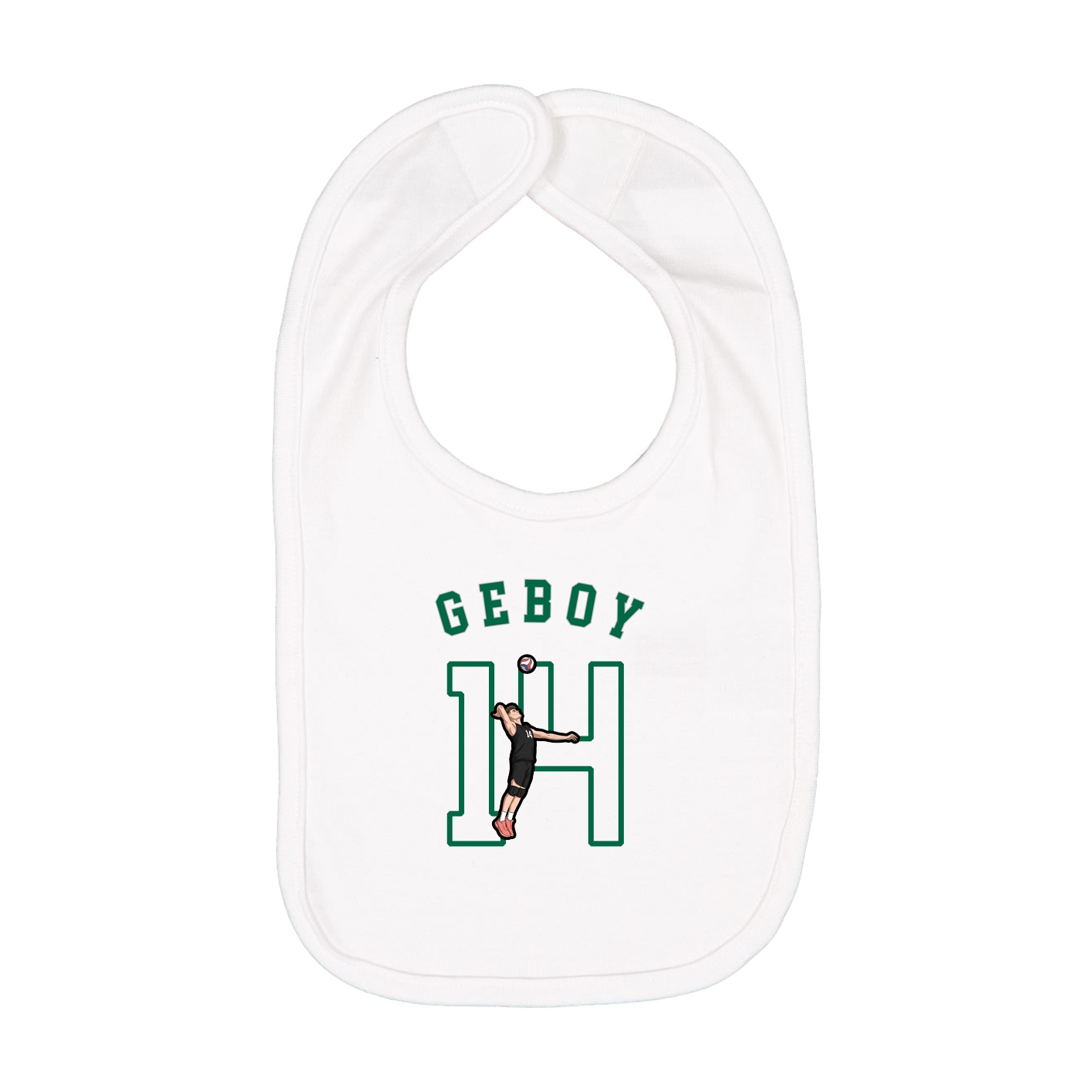 Infant Bib — Shirsey Arch in White