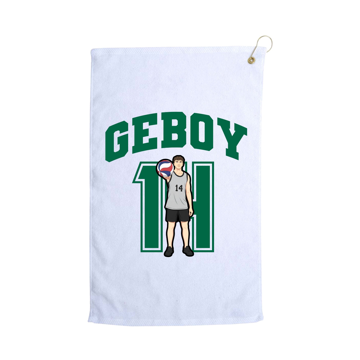 Golf Towel — Number in White