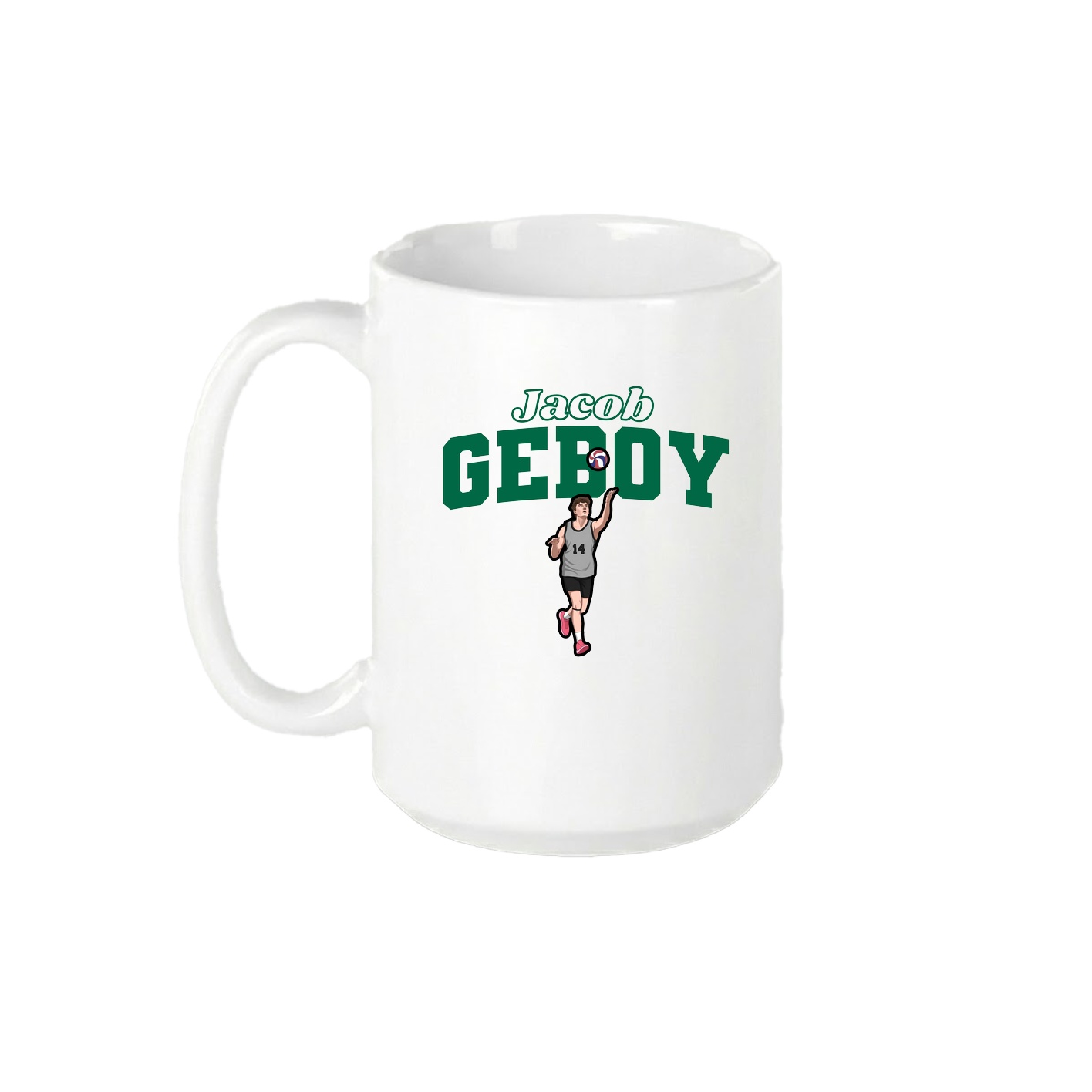 15oz Coffee Mug — Name Arch in White