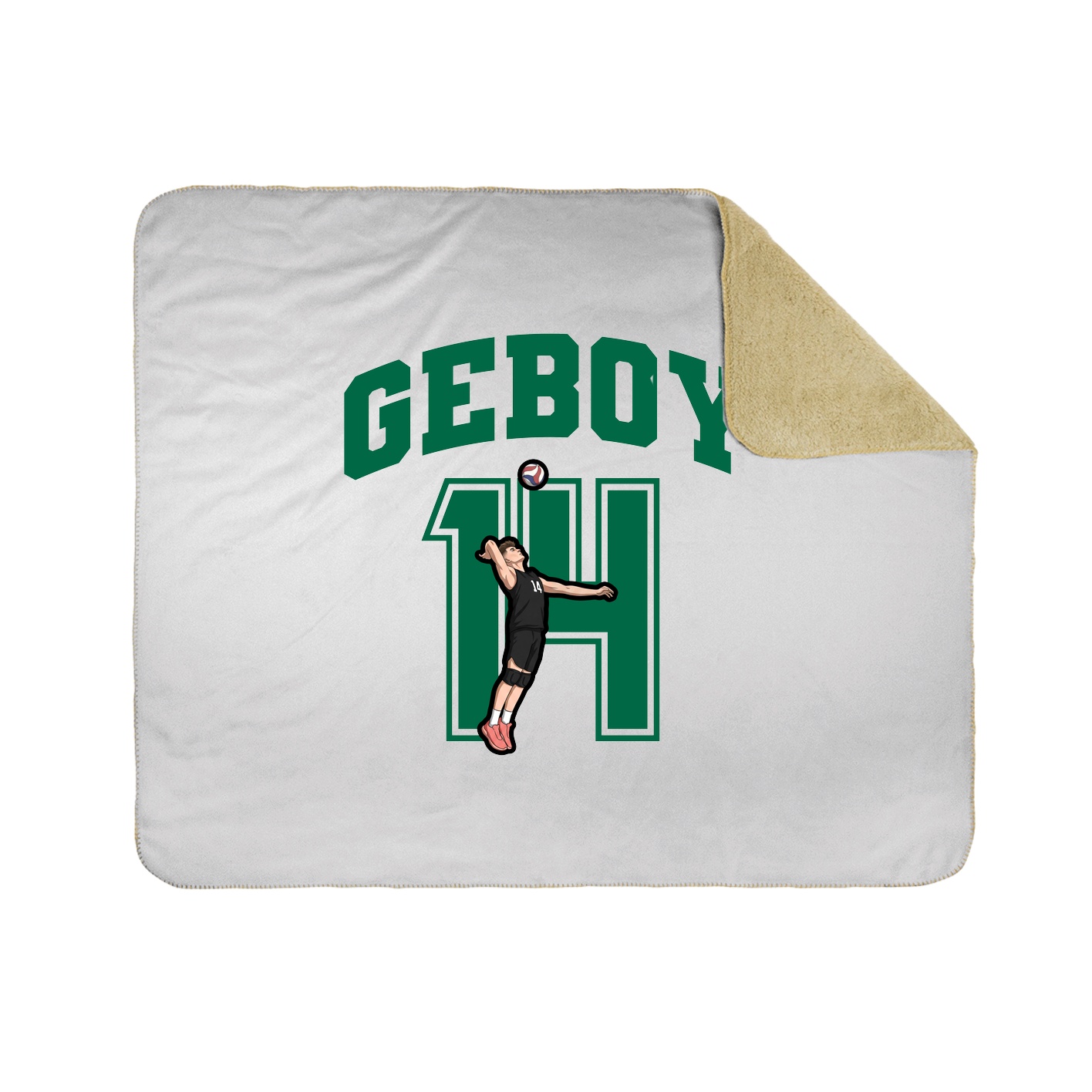 Throw Blanket — Number in White