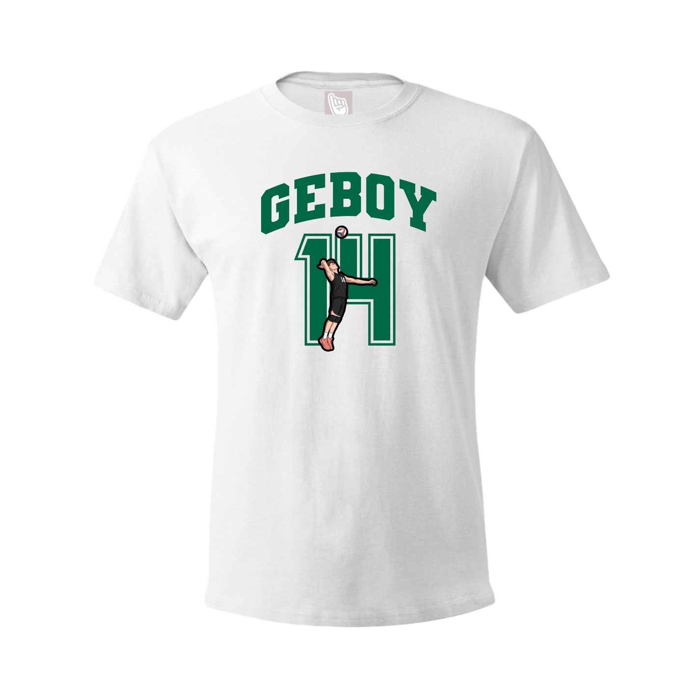 Youth Tee — Number in White
