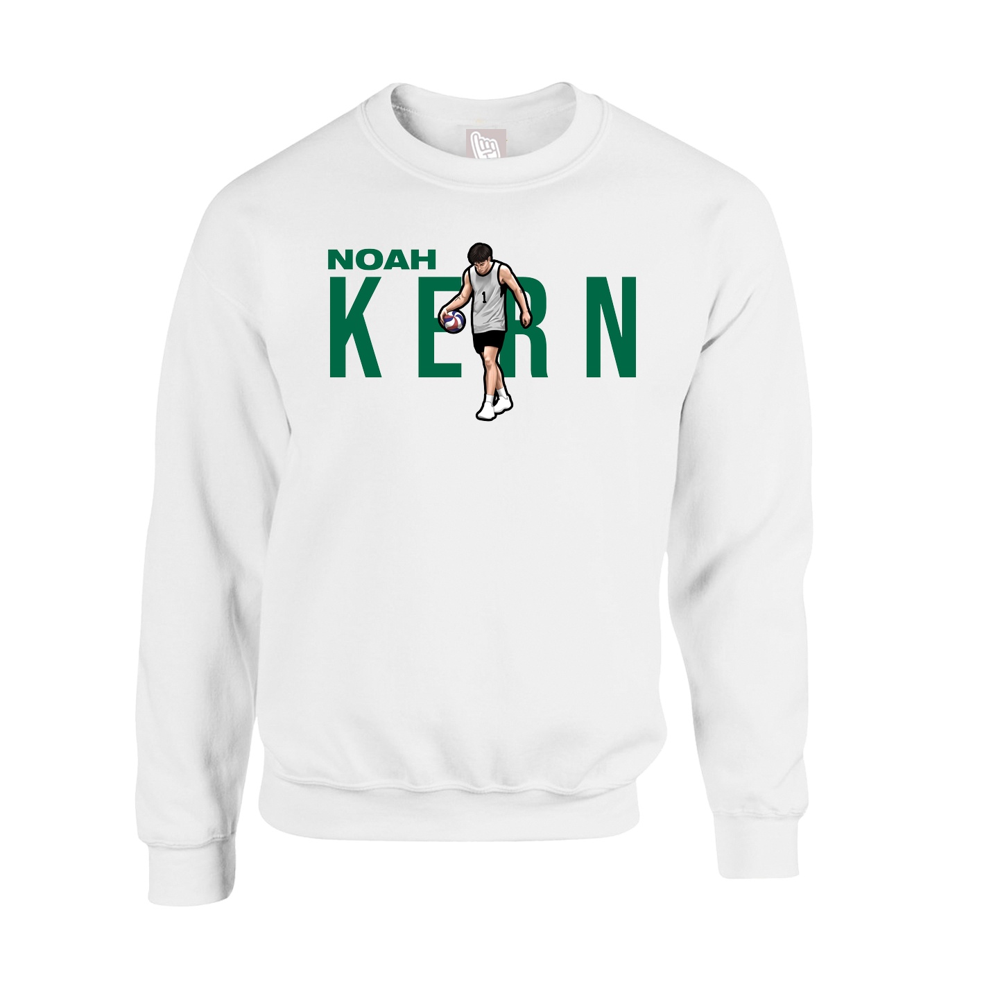 Fleece Crew — Player Name in White