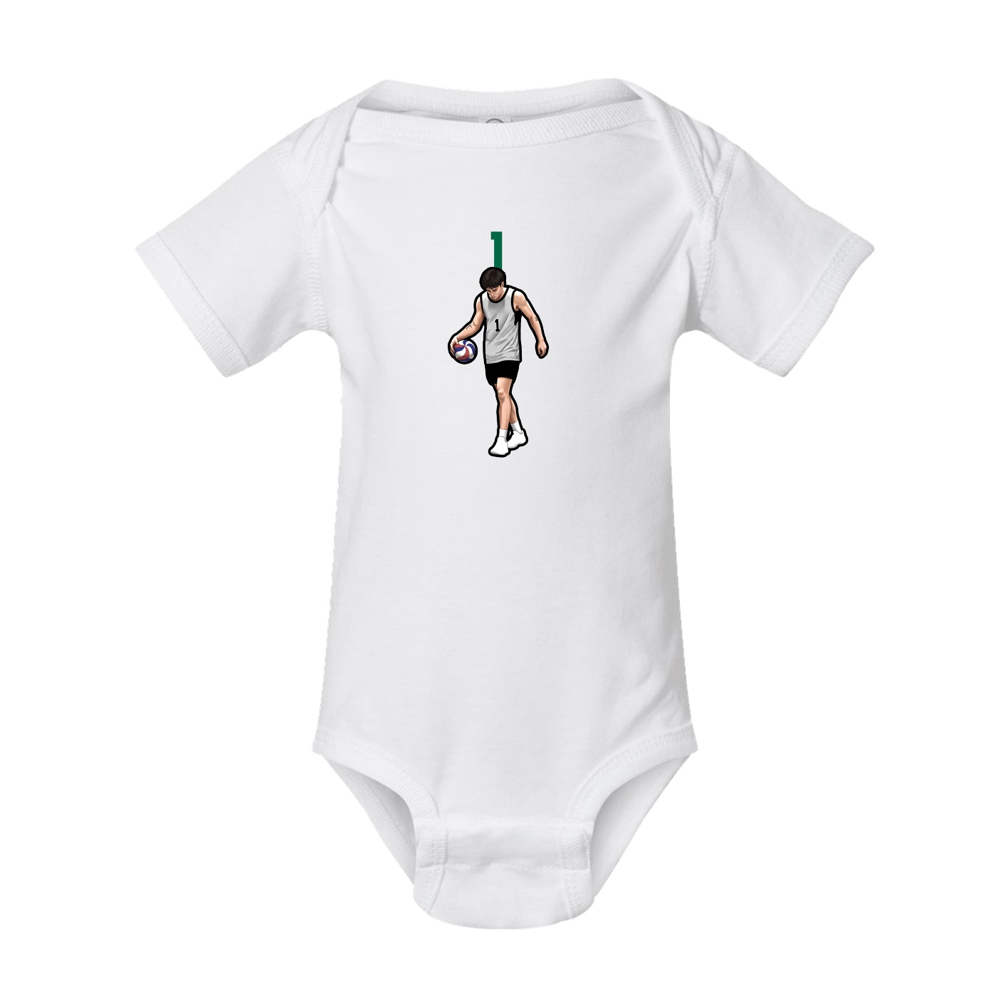 Baby Onesie — Number Top in White
