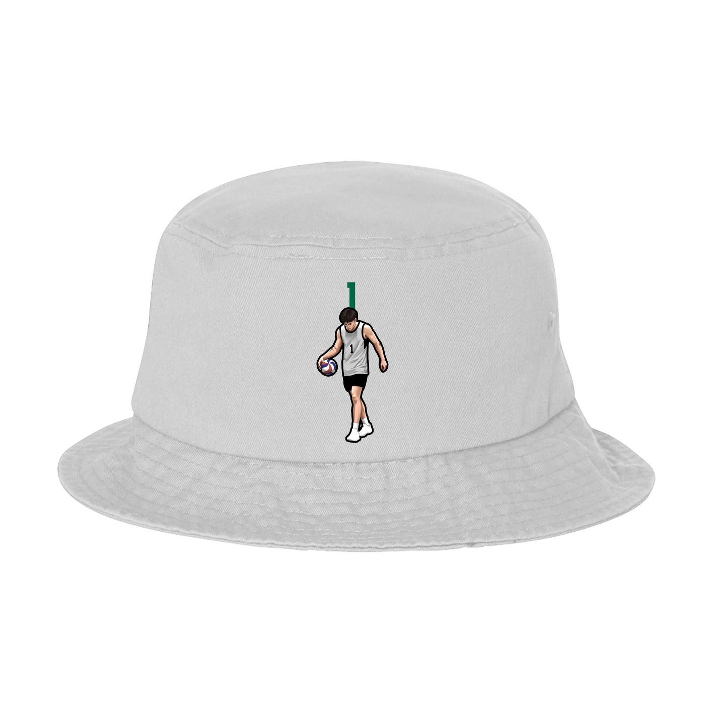 Bucket Cap — Number Top in White
