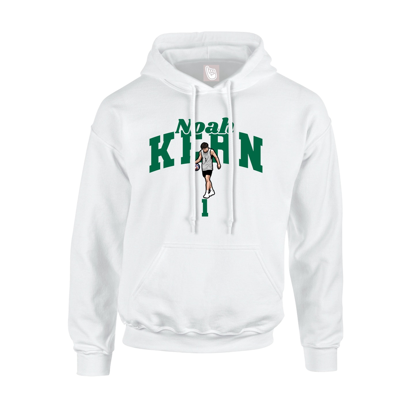 Hoodie — Signature Arch in White