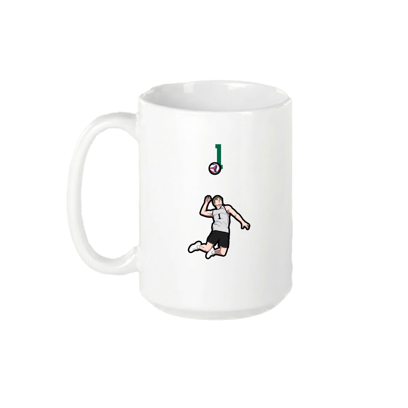 15oz Coffee Mug — Number Top in White