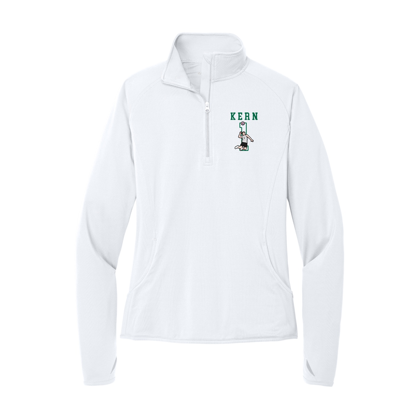 Women's Q-Zip Pullover — Shirsey in White