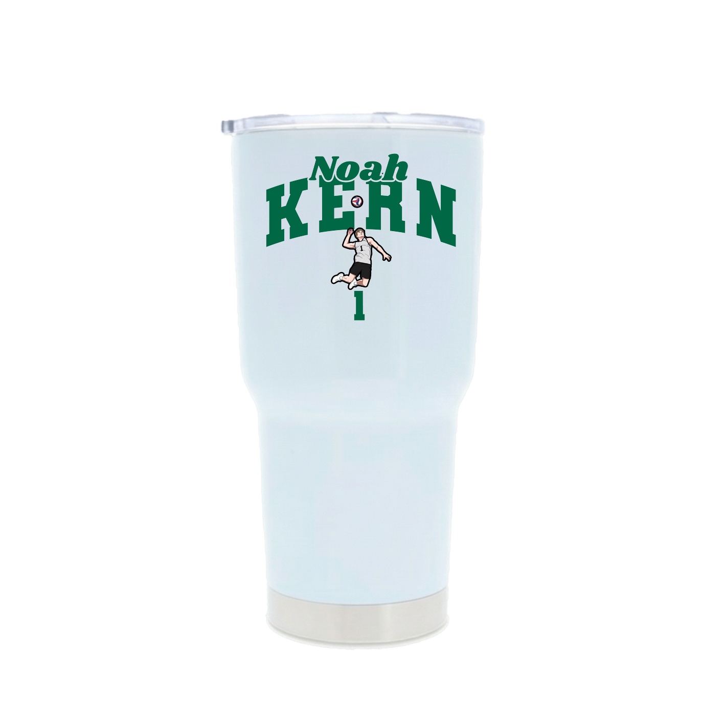 30oz Stainless Steel Tumbler — Signature Arch in White