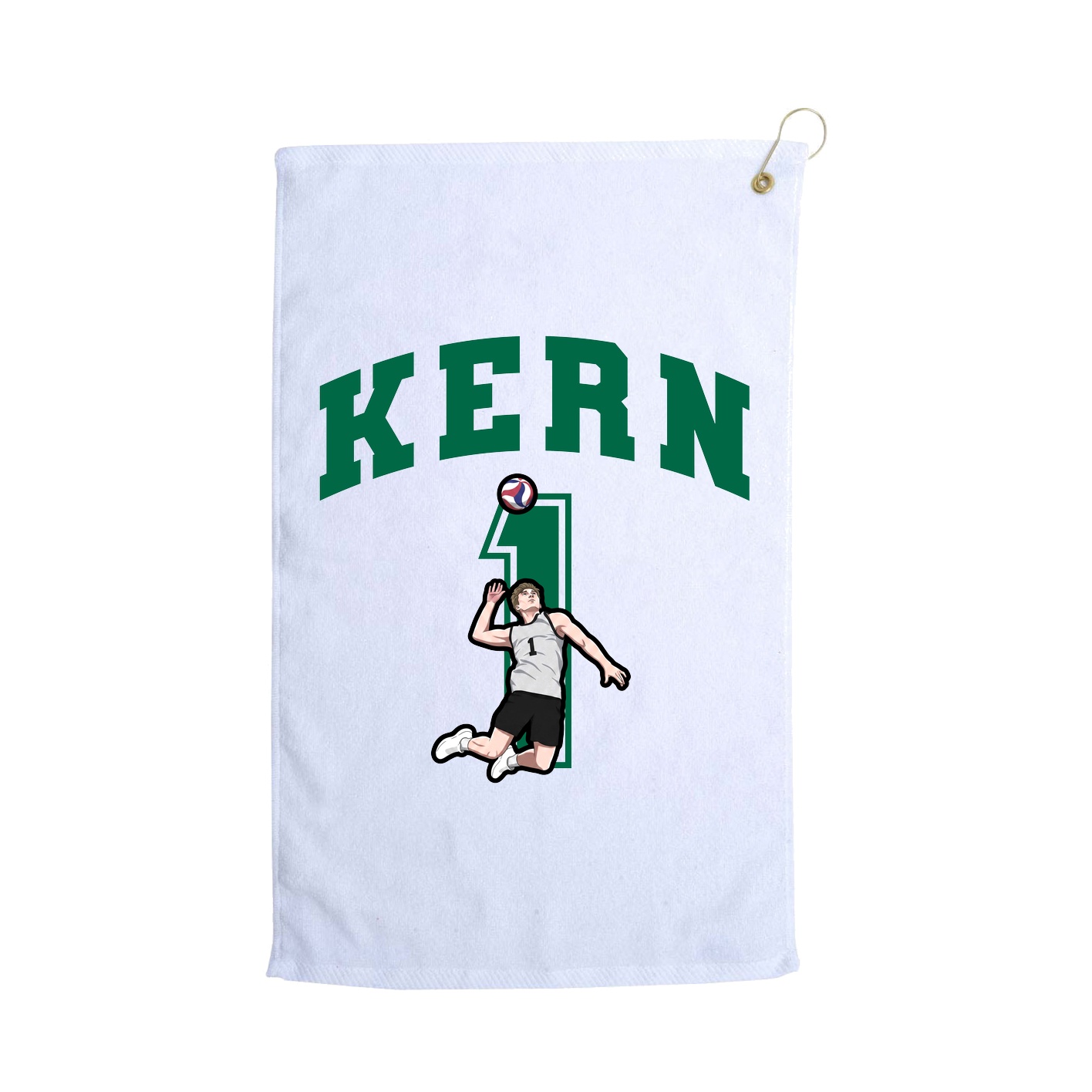 Golf Towel — Number in White