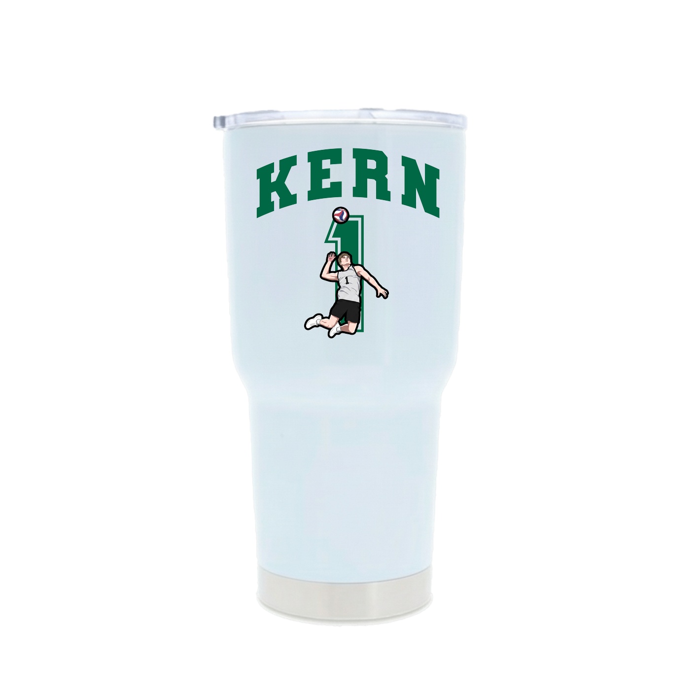 30oz Stainless Steel Tumbler — Number in White