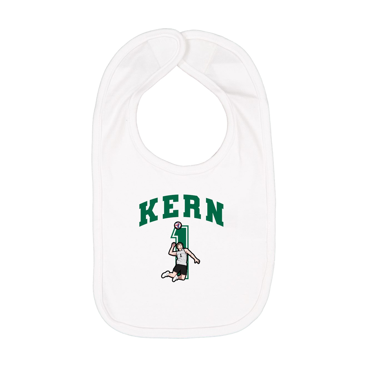 Infant Bib — Number in White