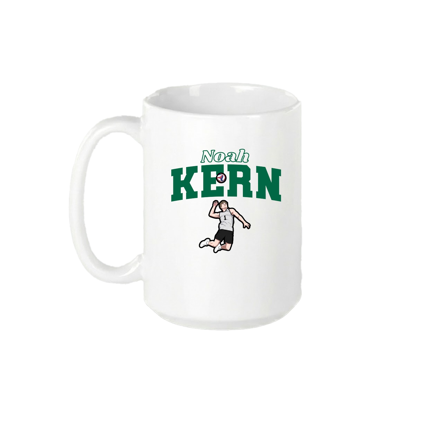 15oz Coffee Mug — Name Arch in White
