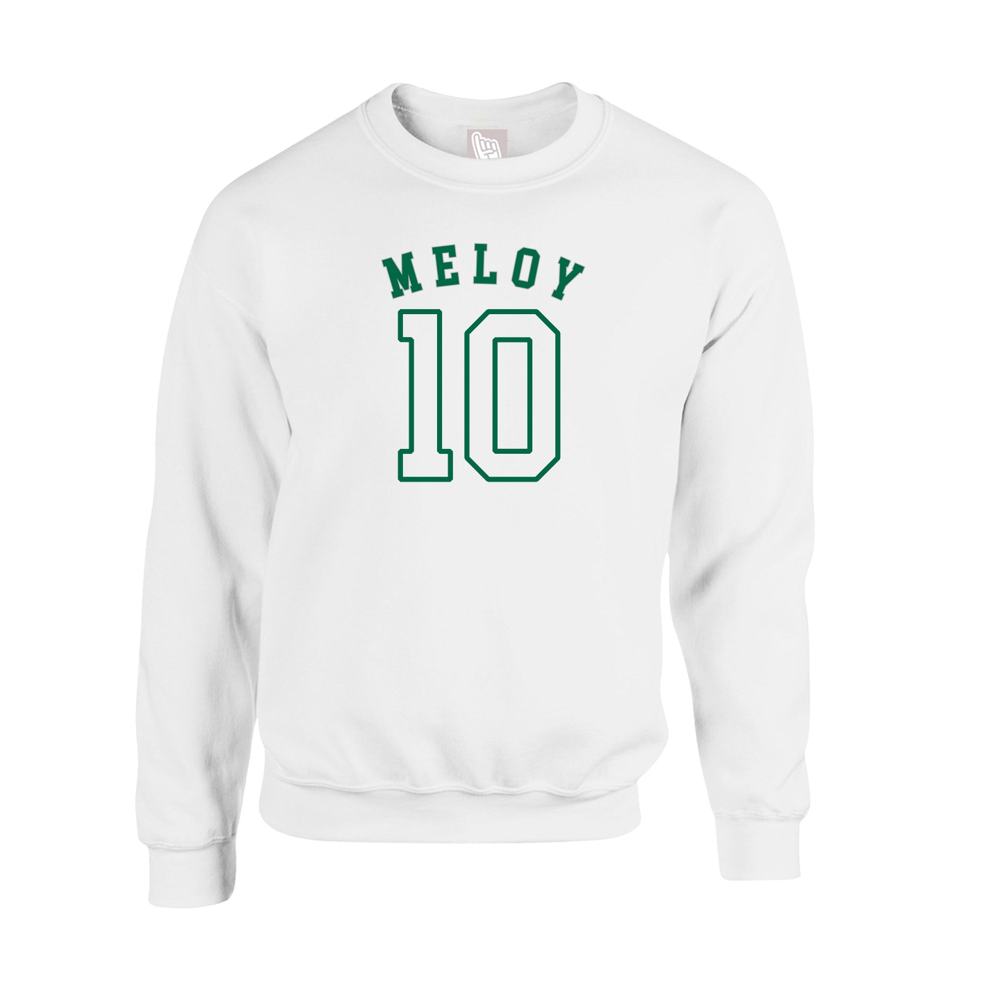 Fleece Crew — Shirsey Arch in White