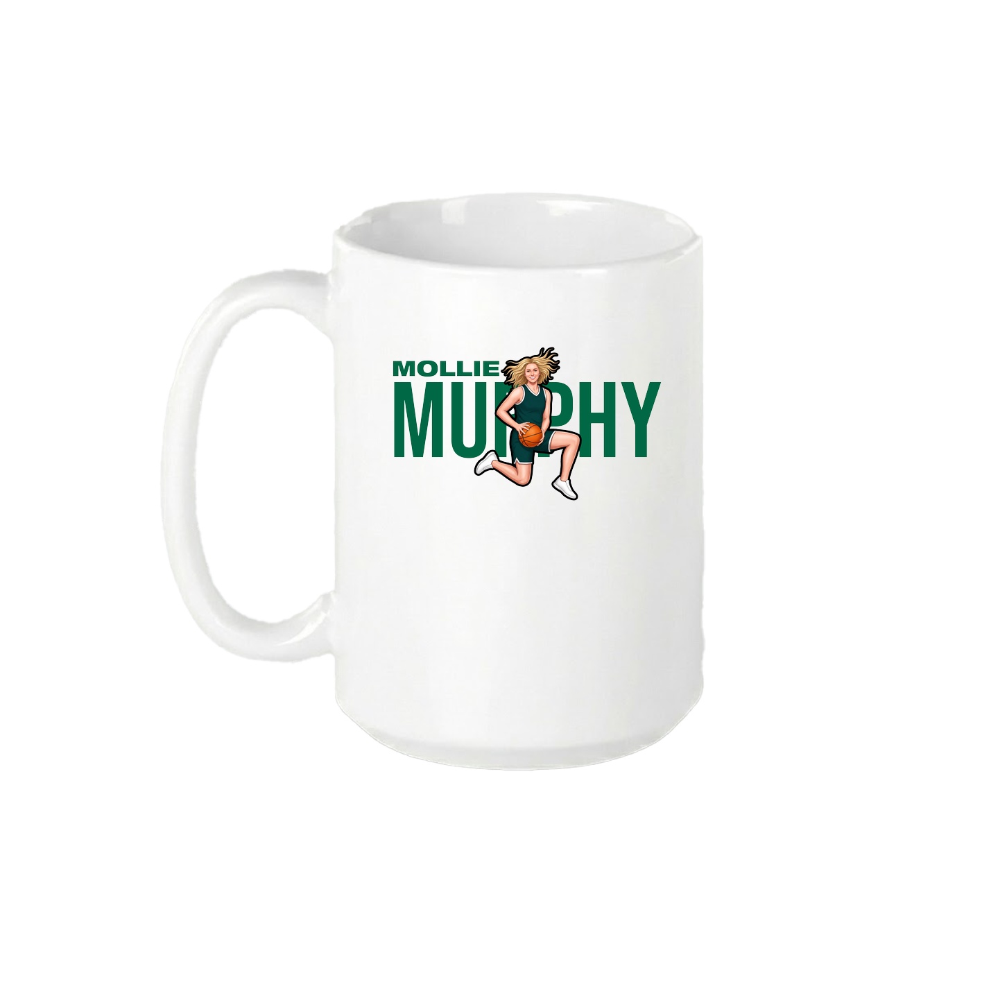 15oz Coffee Mug — Player Name in White