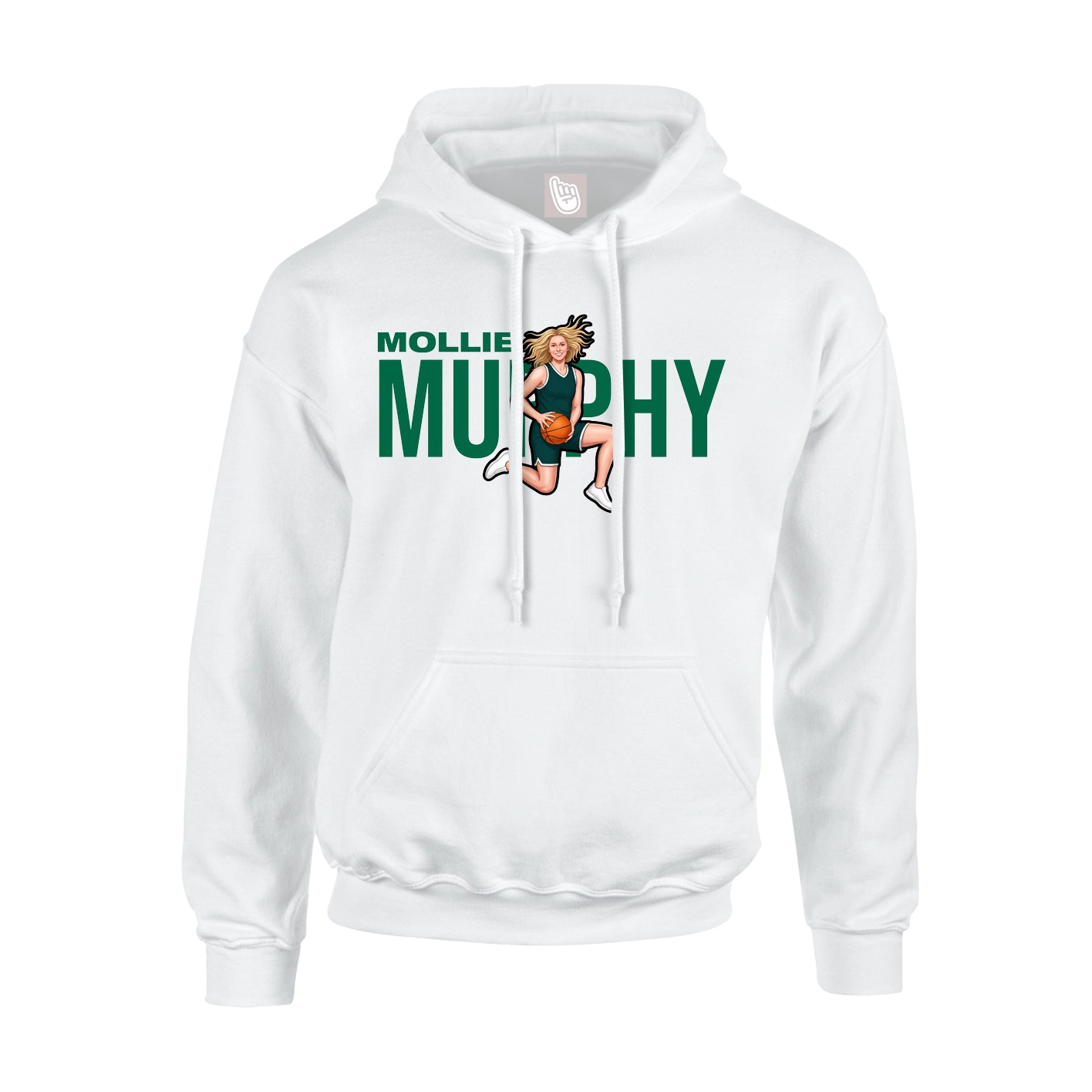 Youth Hoodie — Player Name in White