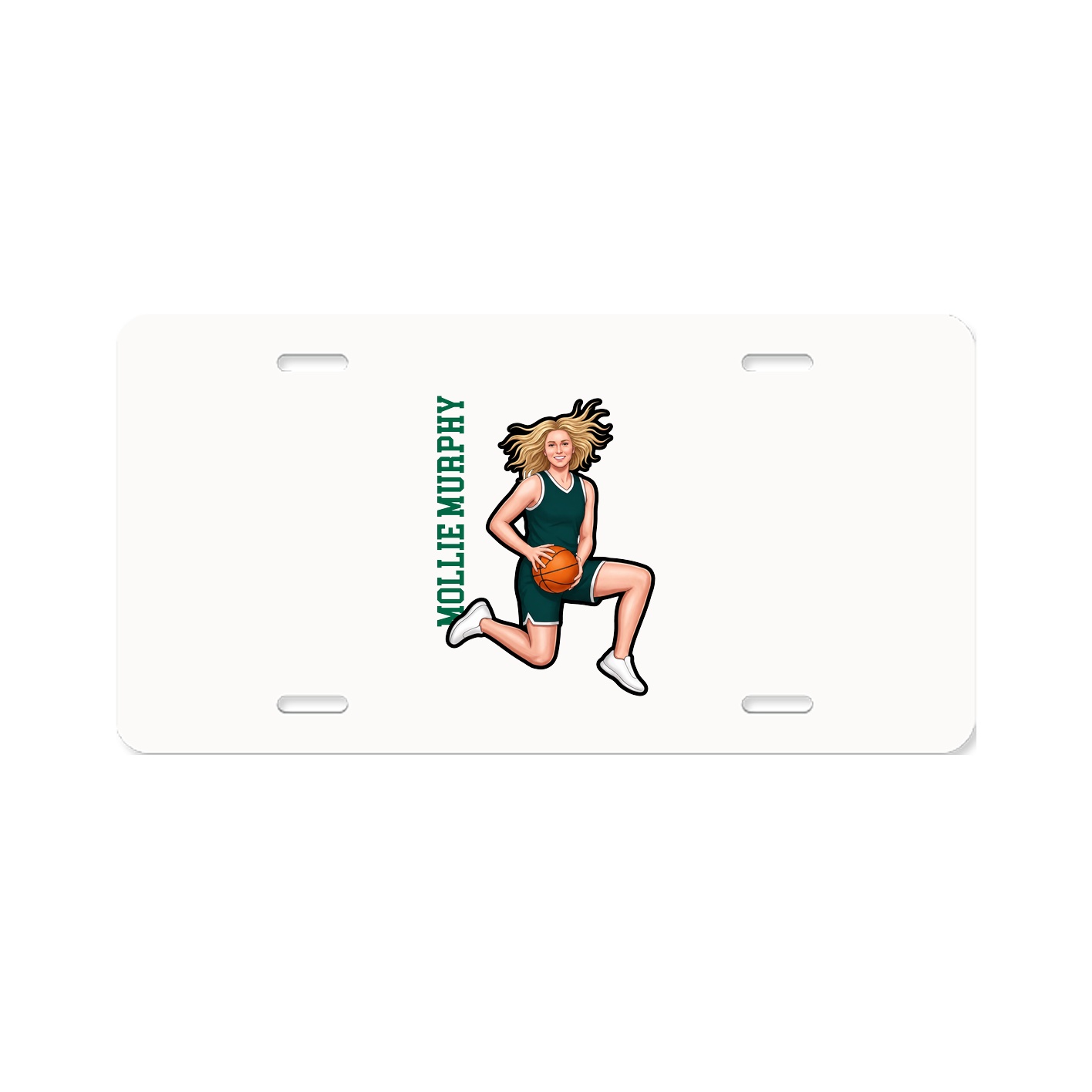License Plate — Name Vertical in Classic