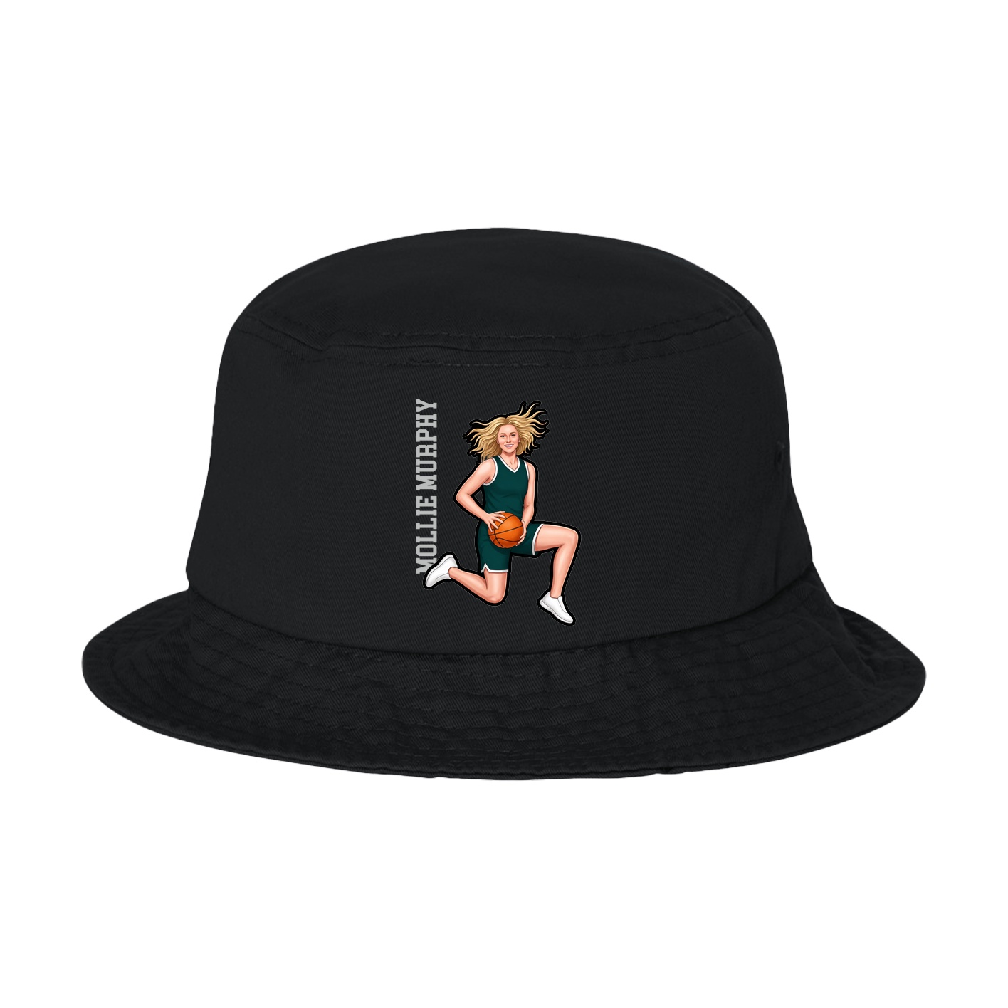 Bucket Cap — Name Vertical in Black
