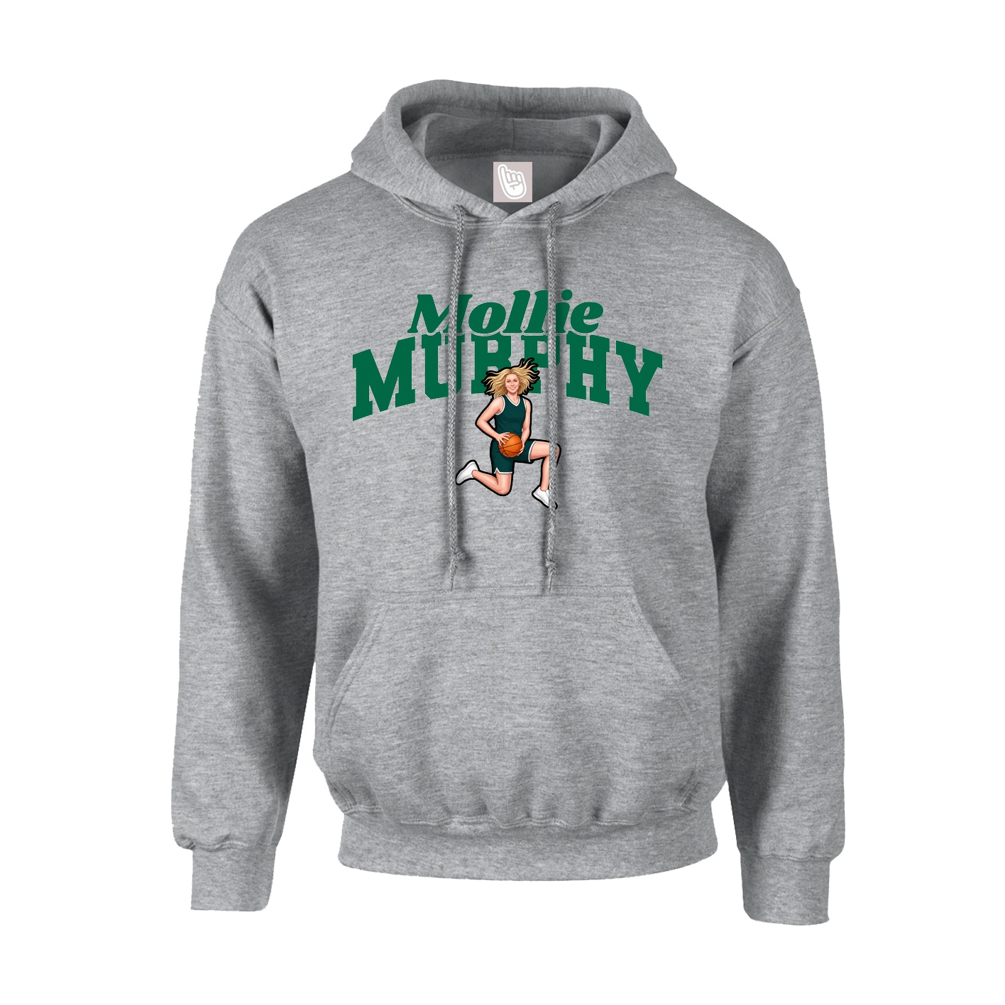 Youth Hoodie — Signature Arch in Grey