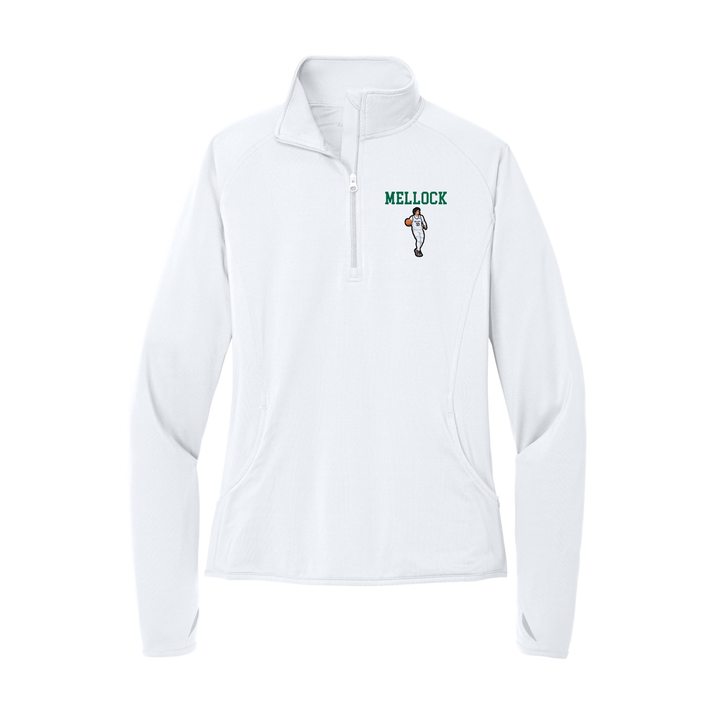 Women's Q-Zip Pullover — Shirsey in White