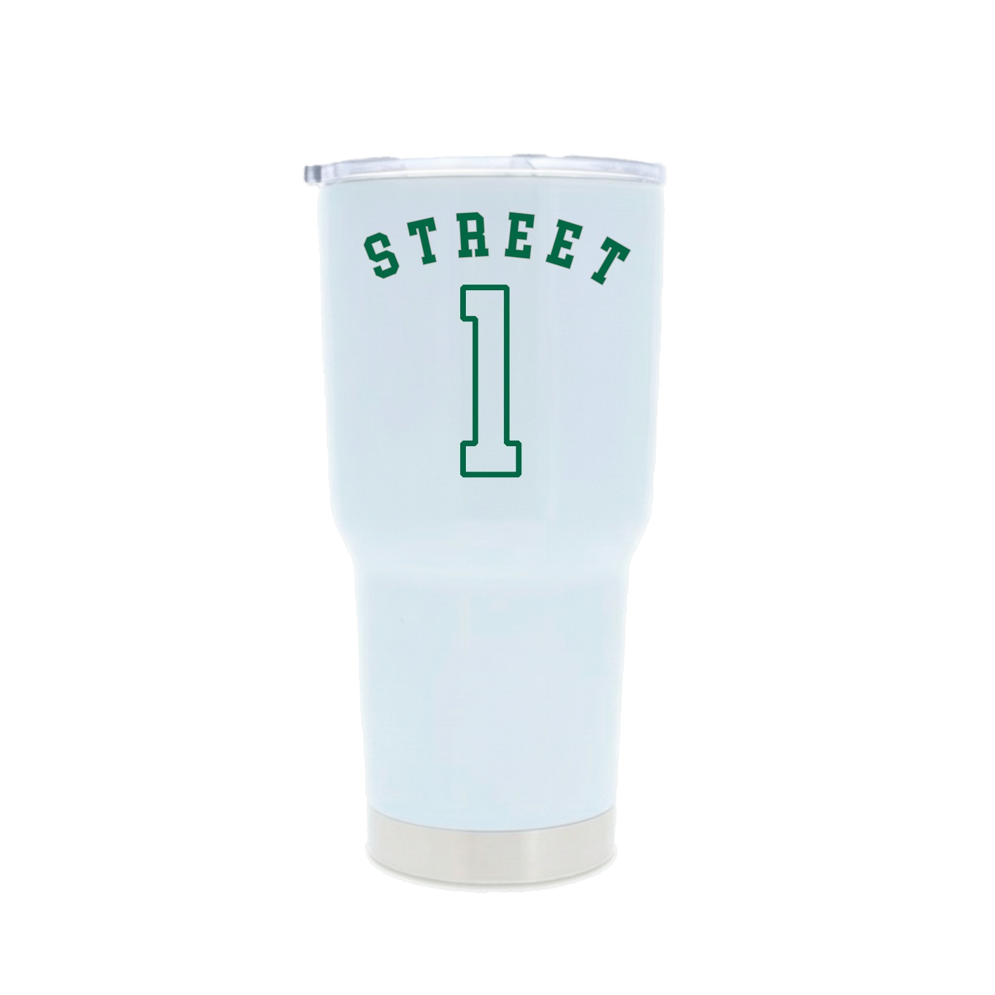 30oz Stainless Steel Tumbler — Shirsey Arch in White