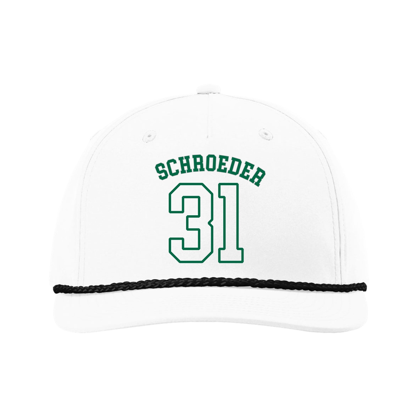 Five-Panel Classic Rope Cap — Shirsey Arch in White