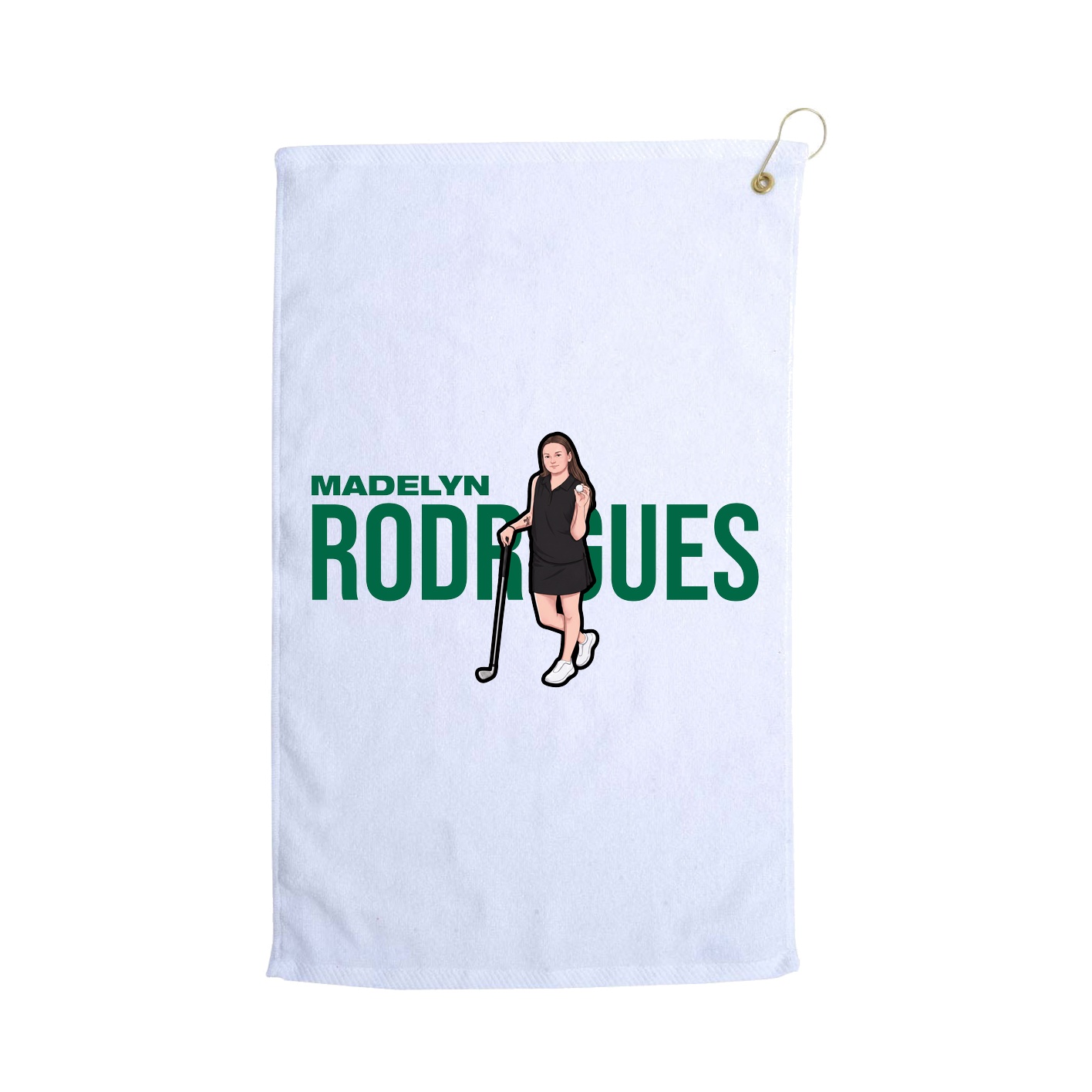 Golf Towel — Player Name in White