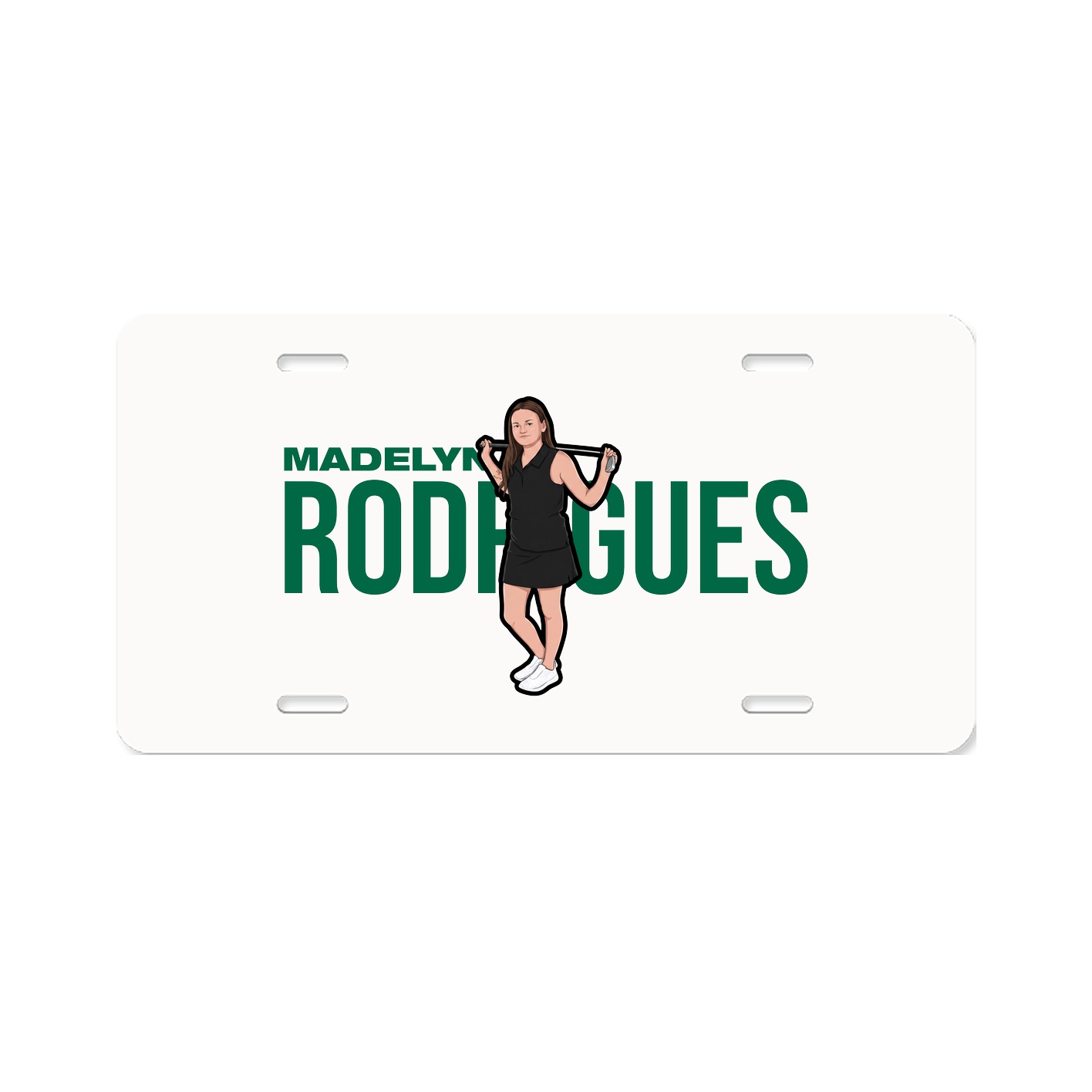 License Plate — Player Name in Classic